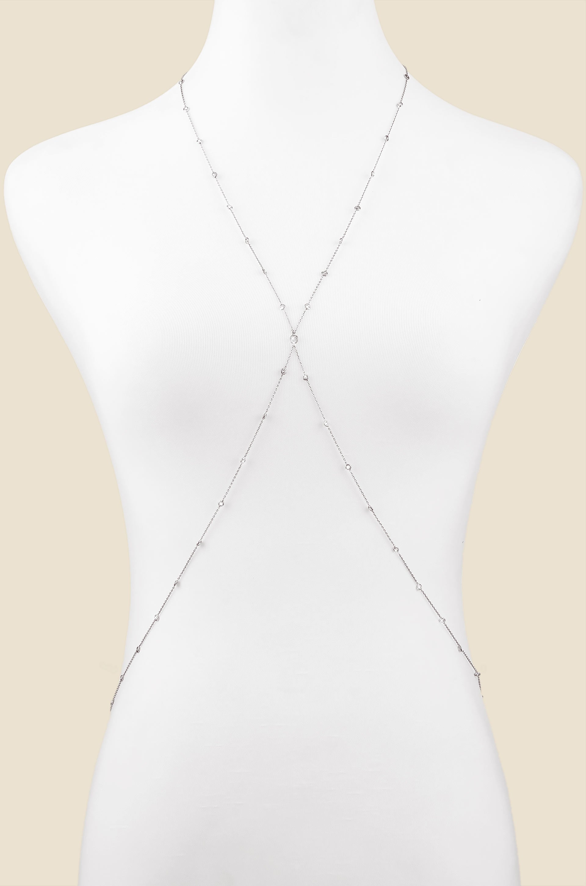 Simple Crystal X Body Chain