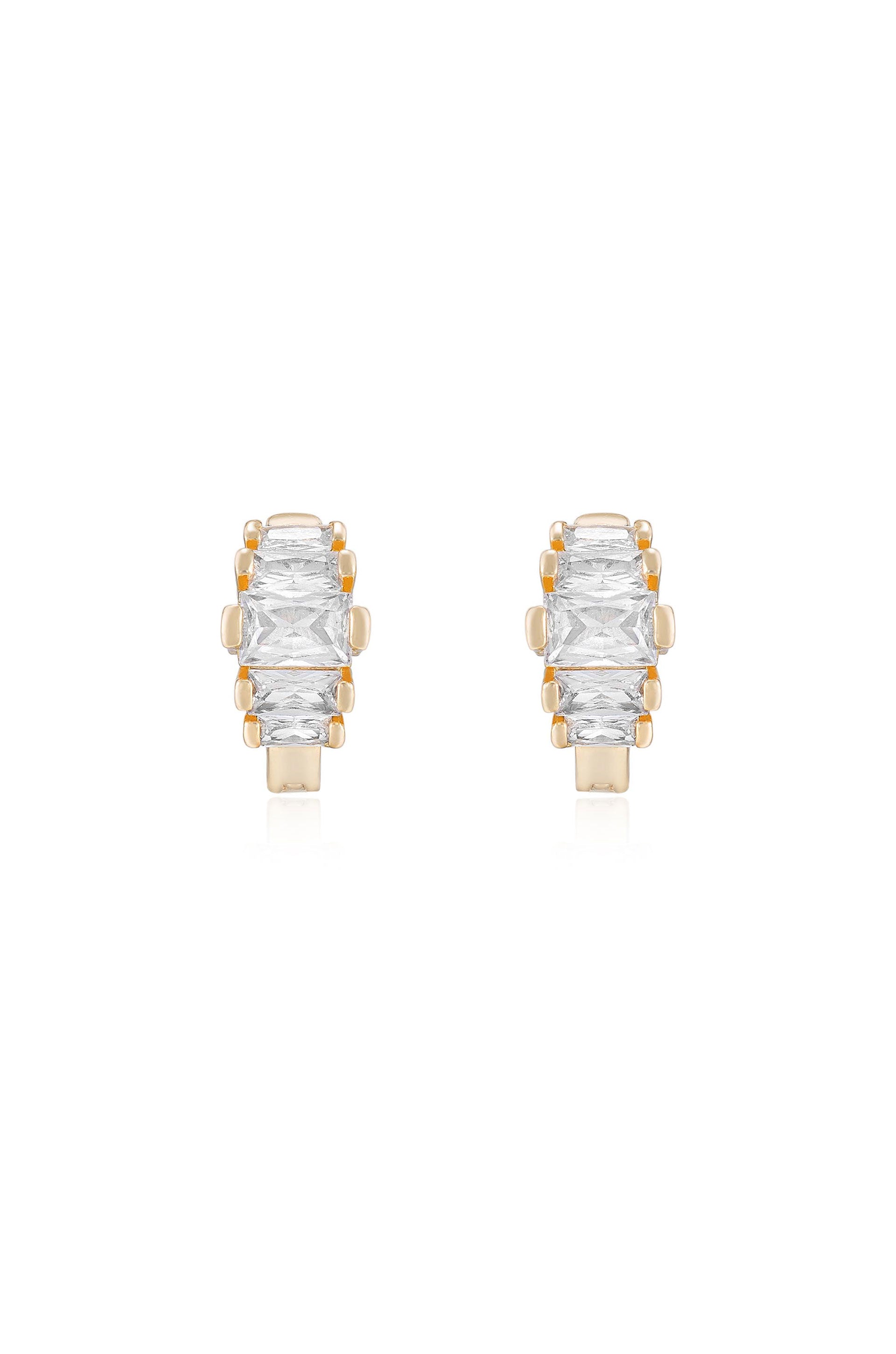 Diamond Shine Mini Hoop Earrings
