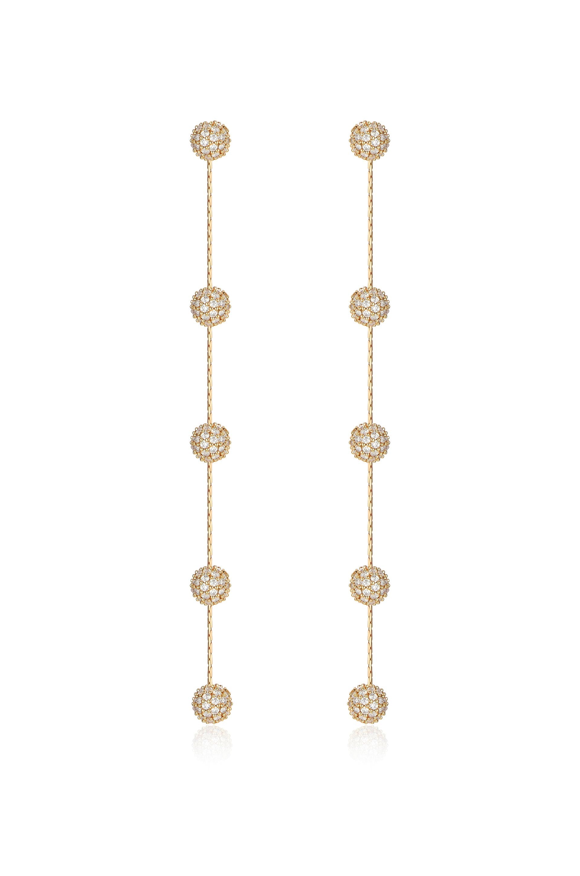 Crystal Ball Drop Earrings