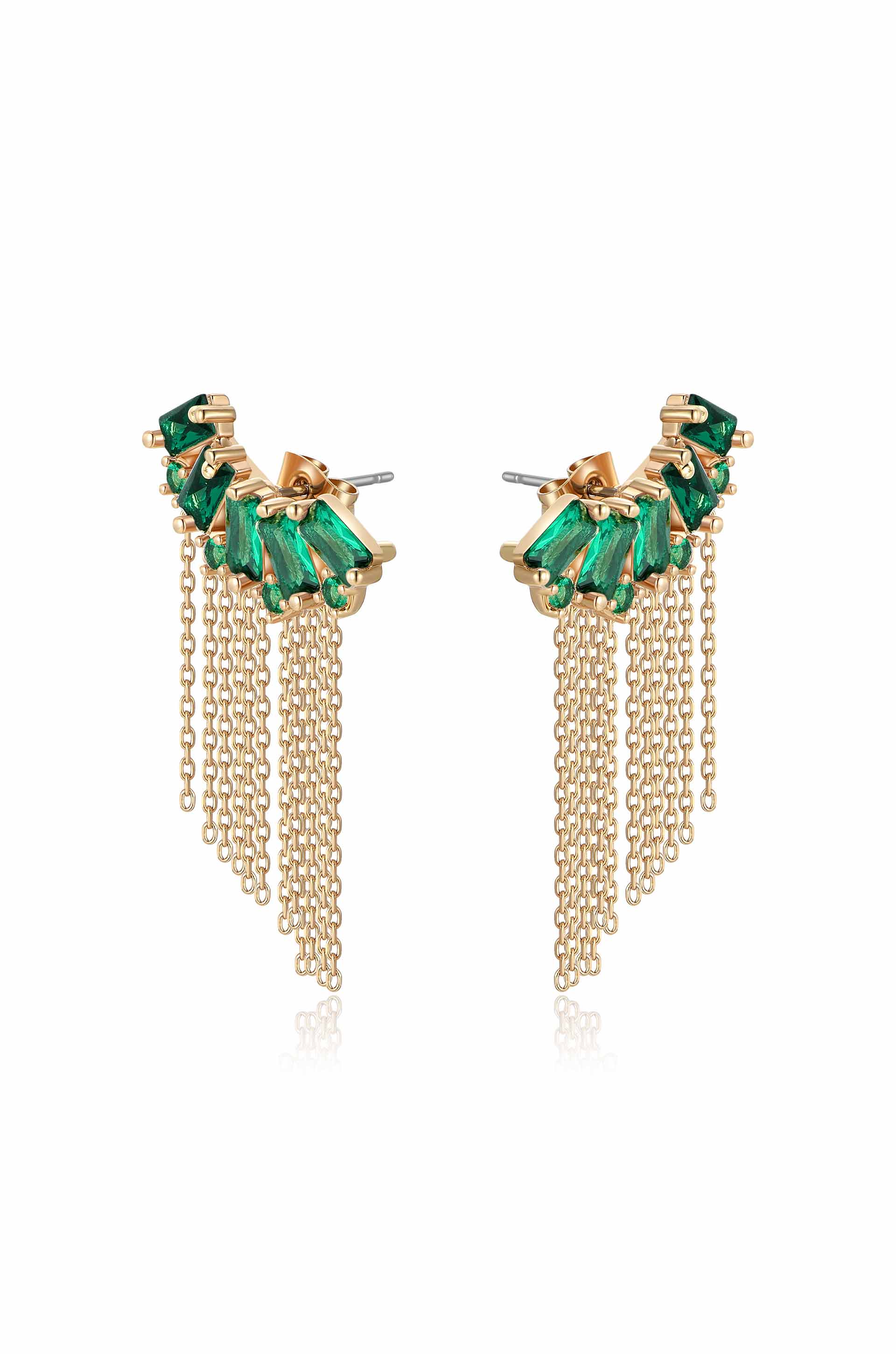 Baguette Crystal Three-In-One Ear Crawlers