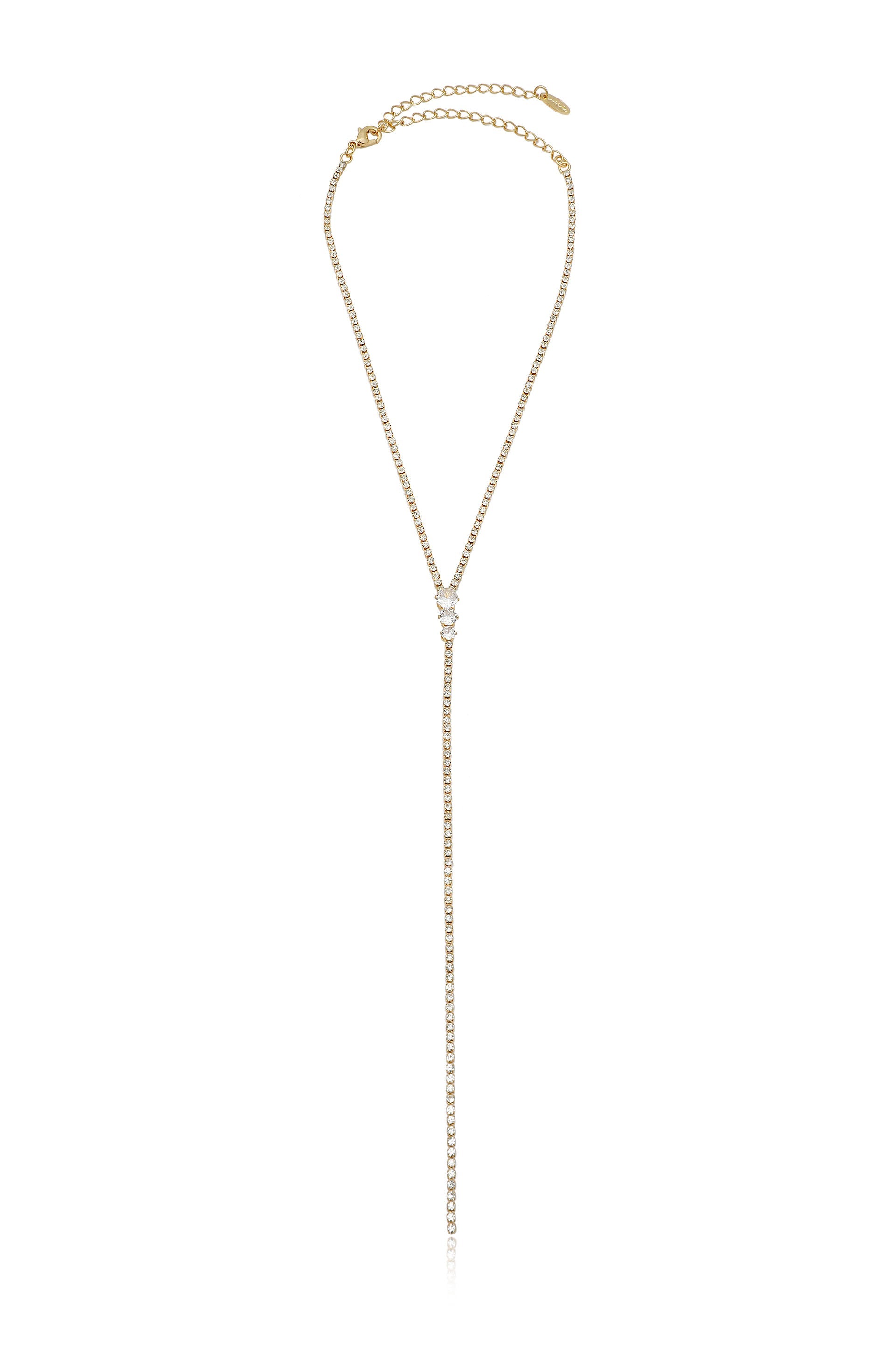 Crystal Strip Lariat