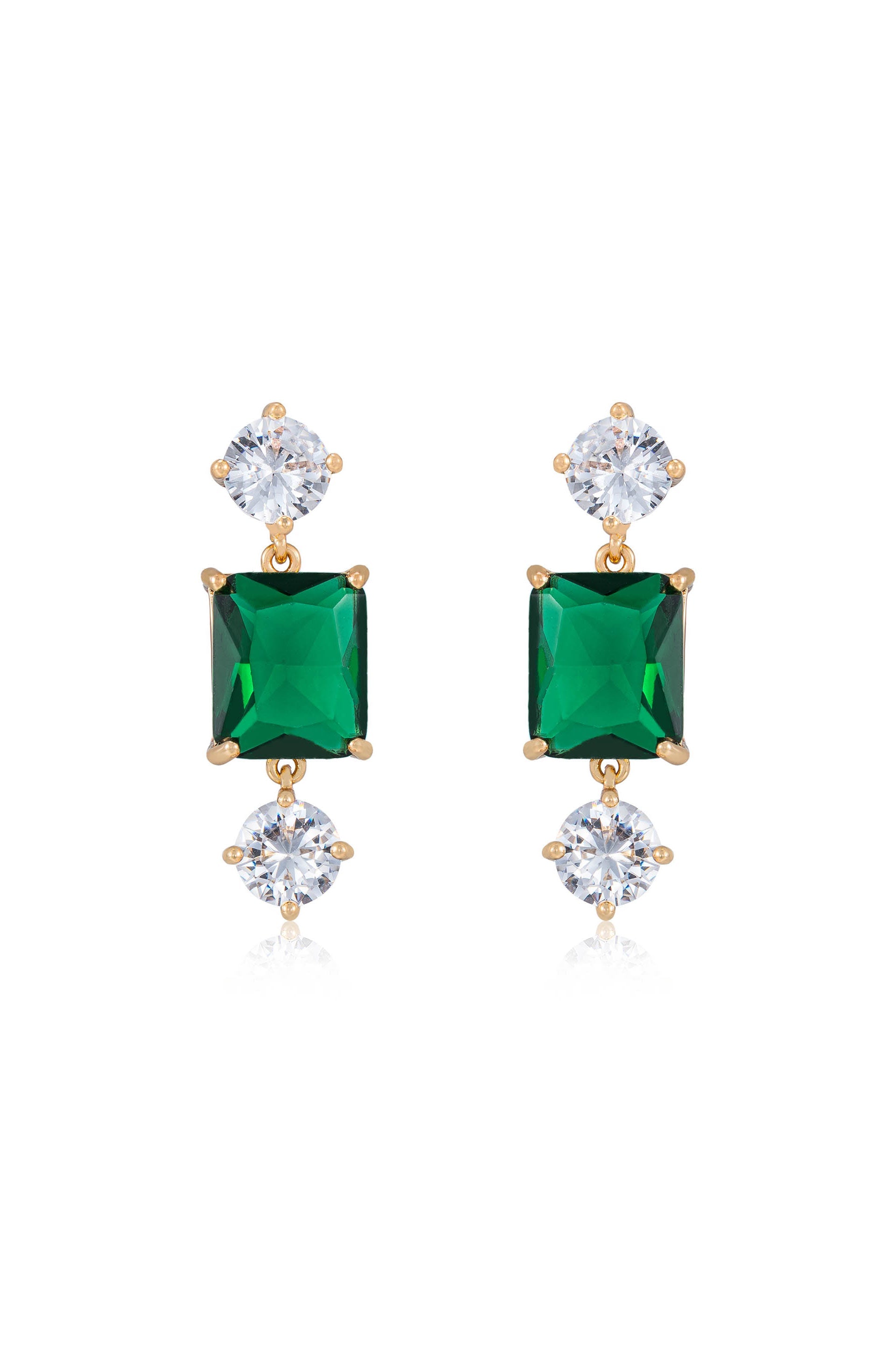 Emerald Beauty Dangle Earrings