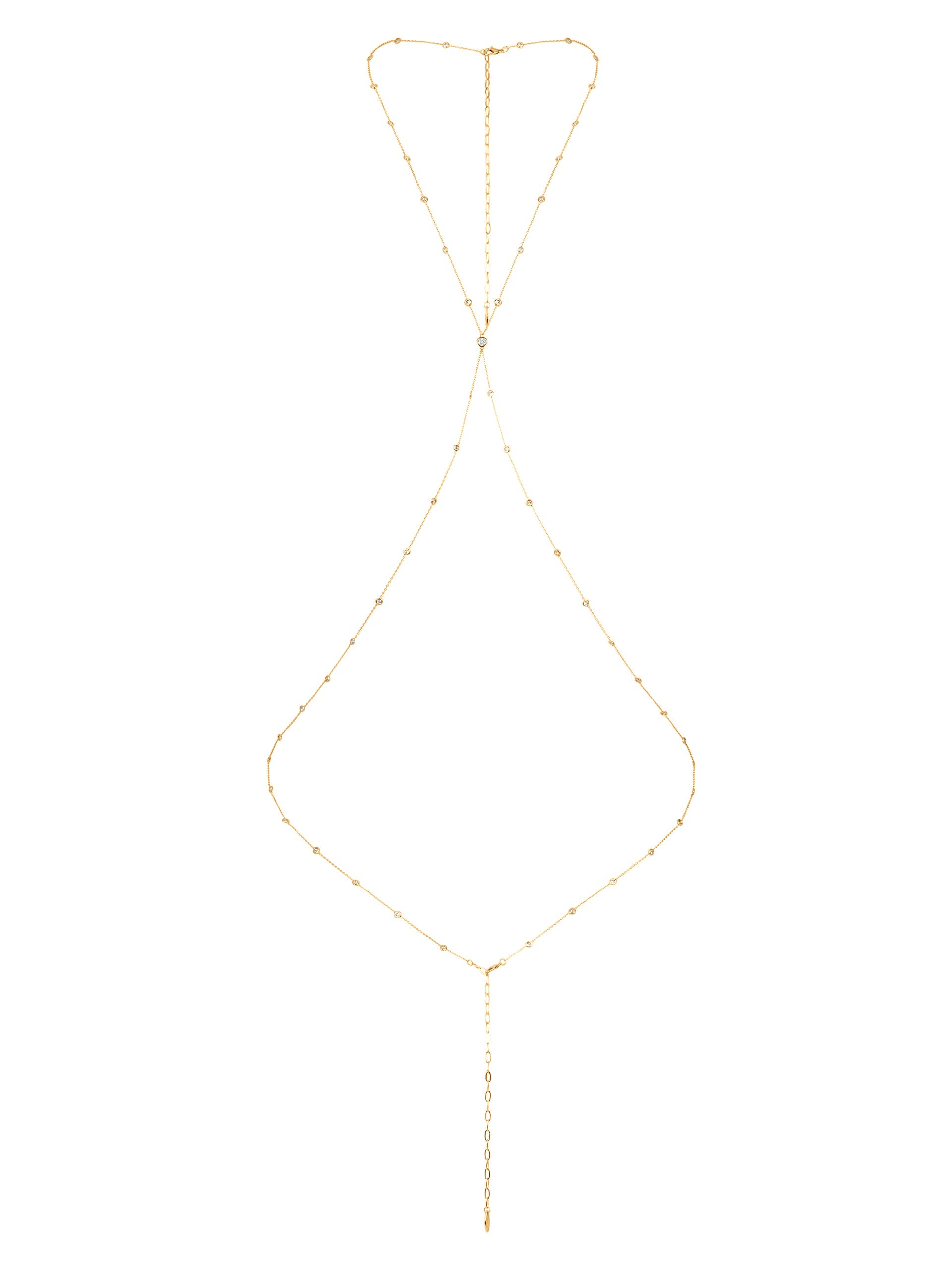 Simple Crystal X Body Chain