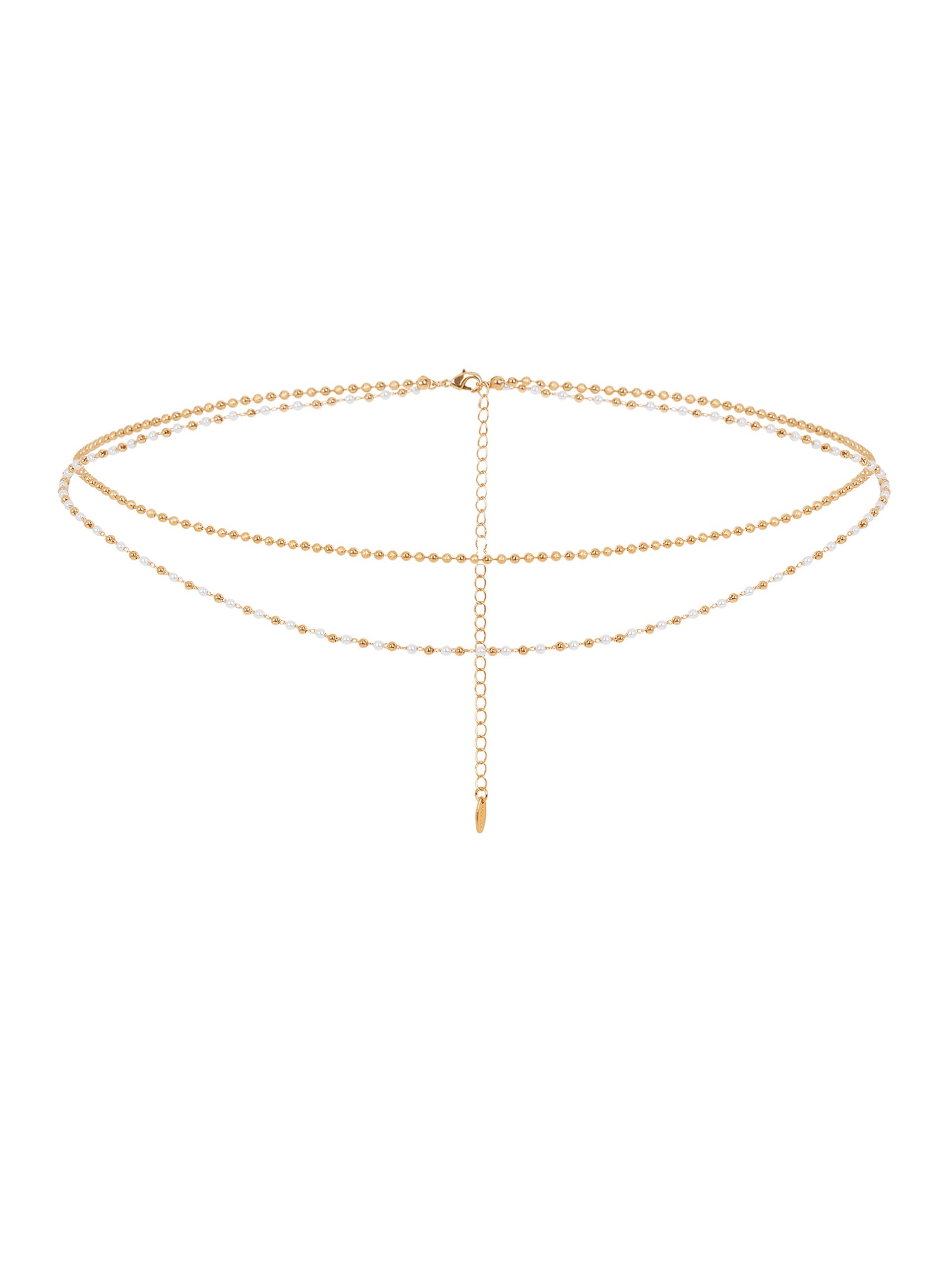 Pearl Strand Gold Body Chain
