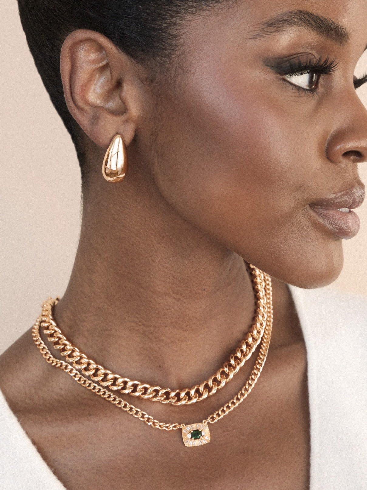 Golden Teardrop Earrings
