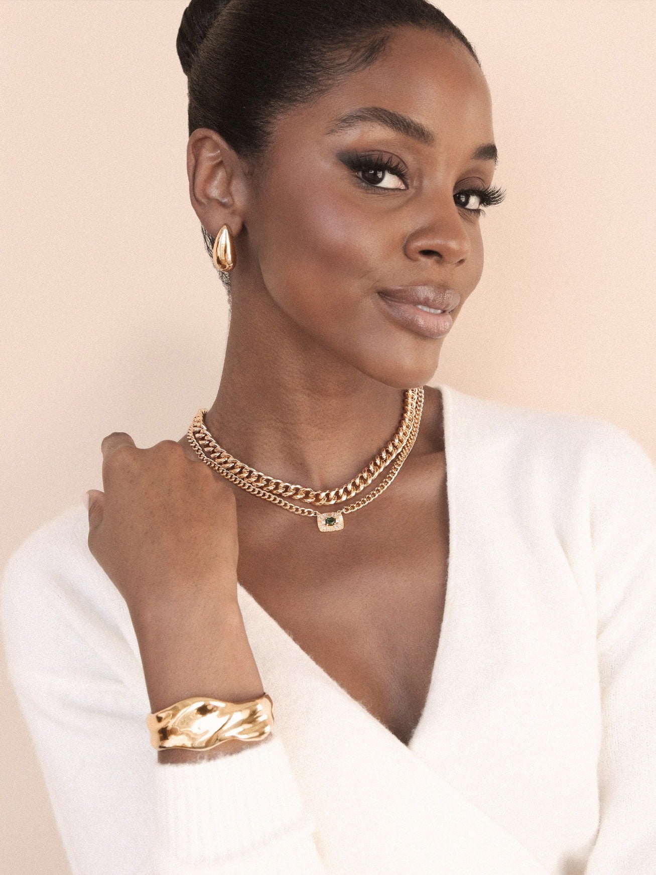 Golden Teardrop Earrings