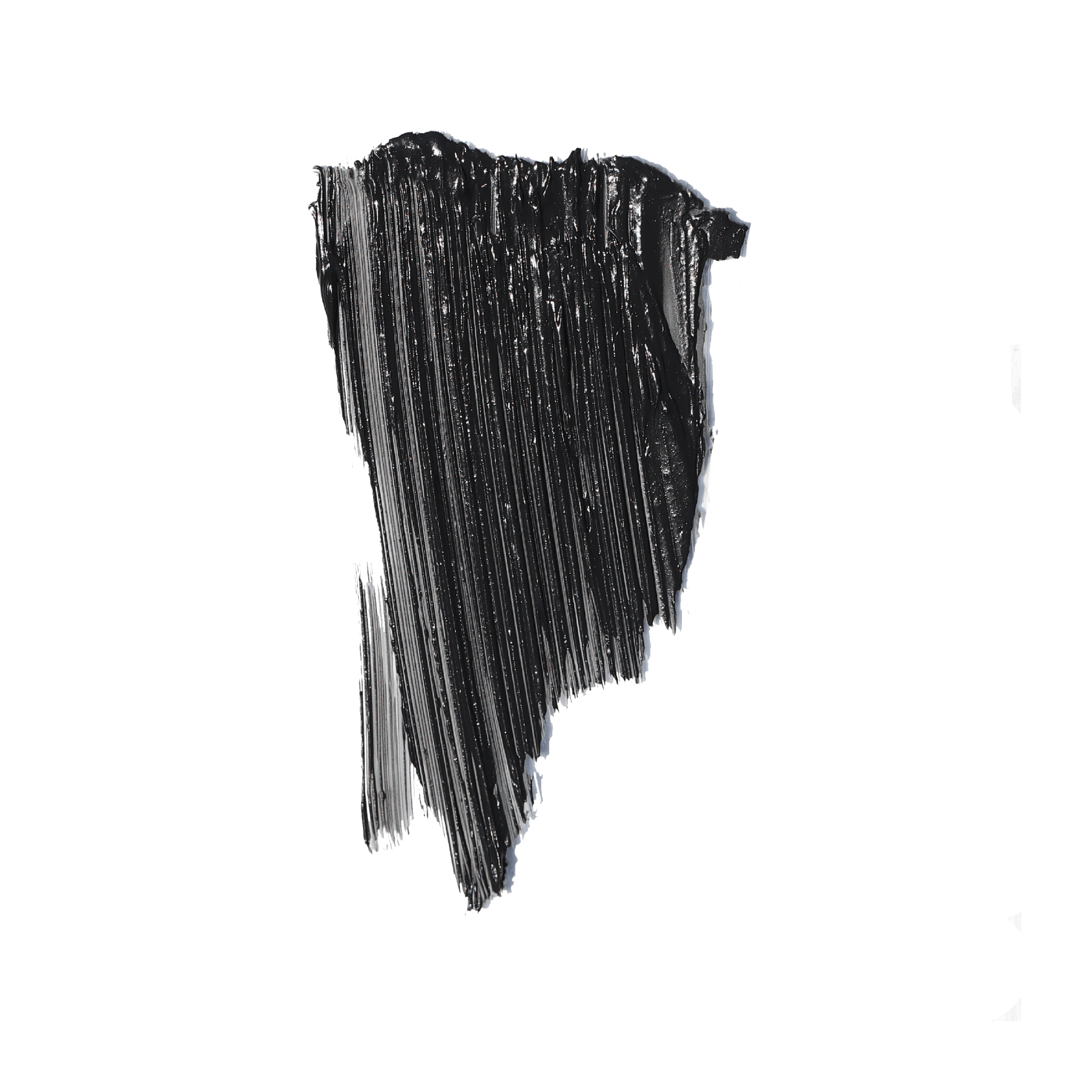 Swatch of Eye Defy Zero Gravity Mascara showcasing the product's thick, clump-free consistency and bold black color for volumizing and defining lashes.