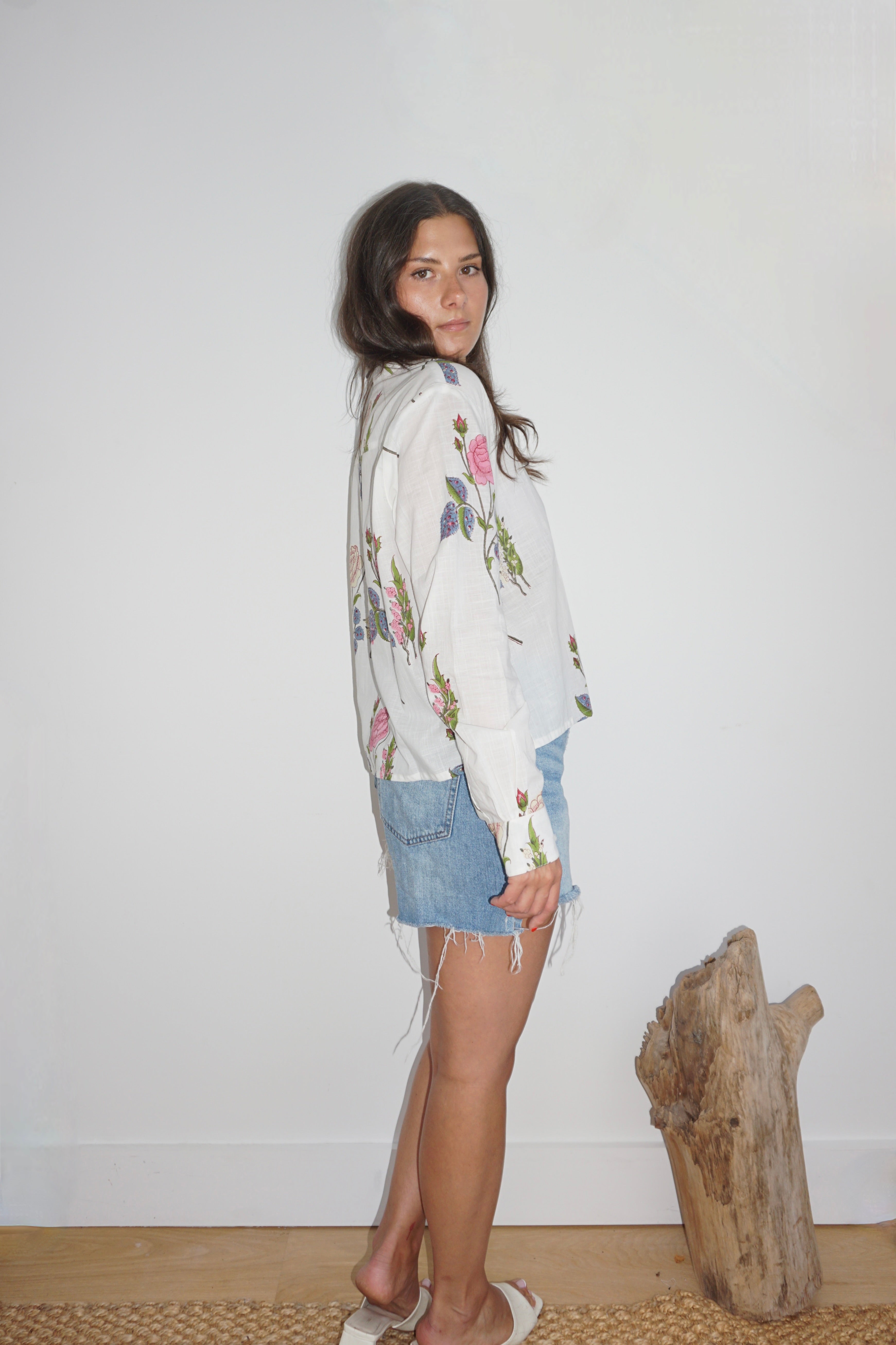 Evelyn Blouse in Multi Rosette