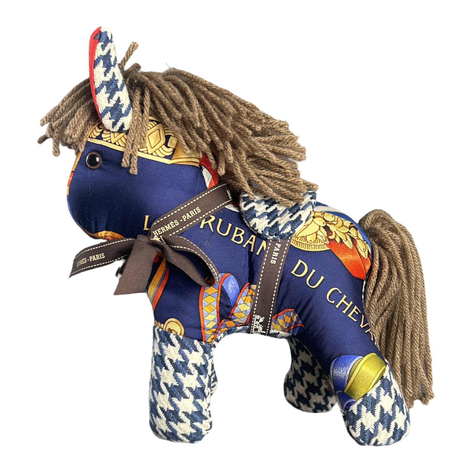 Rubans du Cheval Vintage Silk Scarf Patchwork Pony
