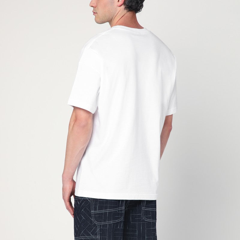Kenzo White Cotton T-Shirt With Logo Men