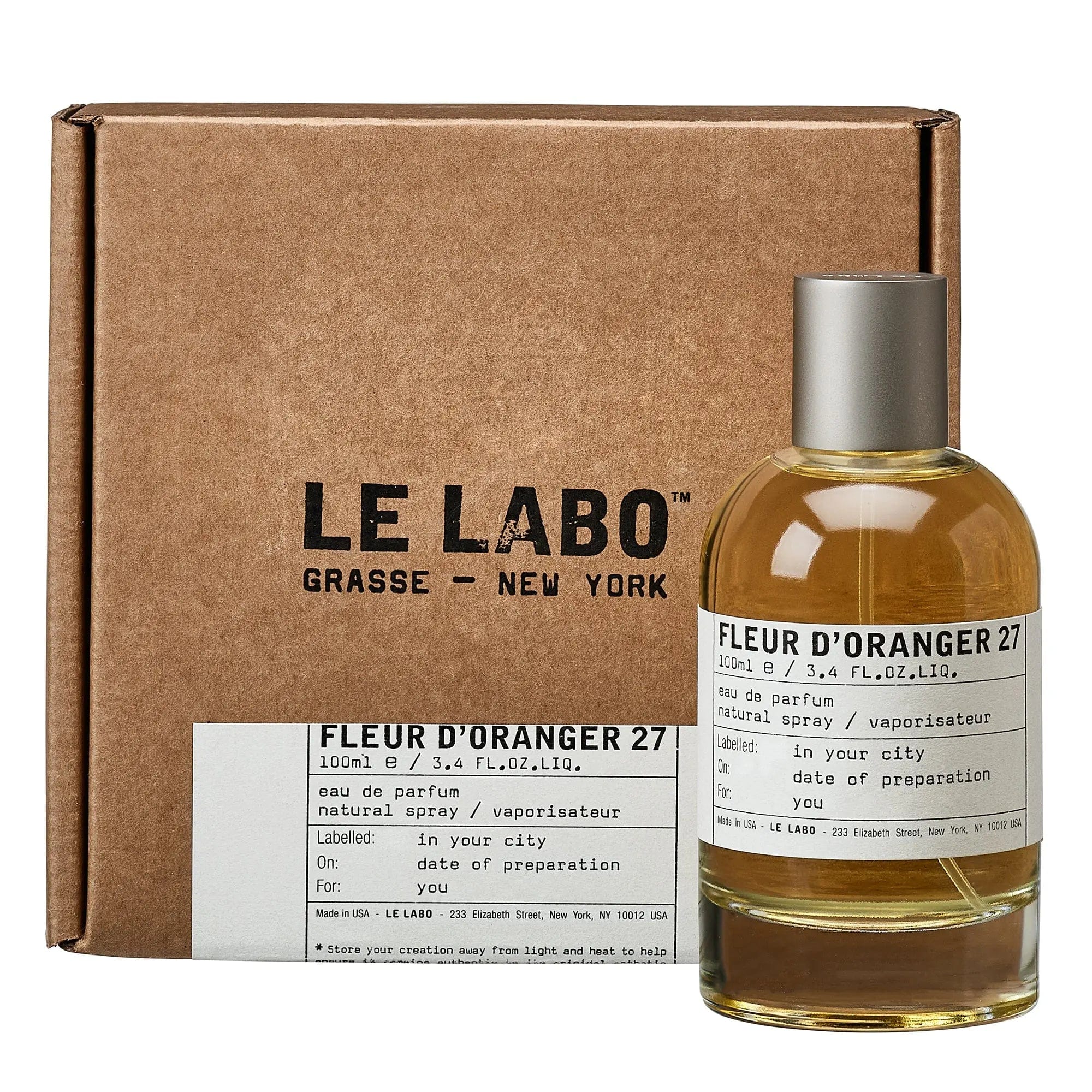 Fleur D´Oranger 27 By Le Labo For Unisex 3.4oz EDP Spray