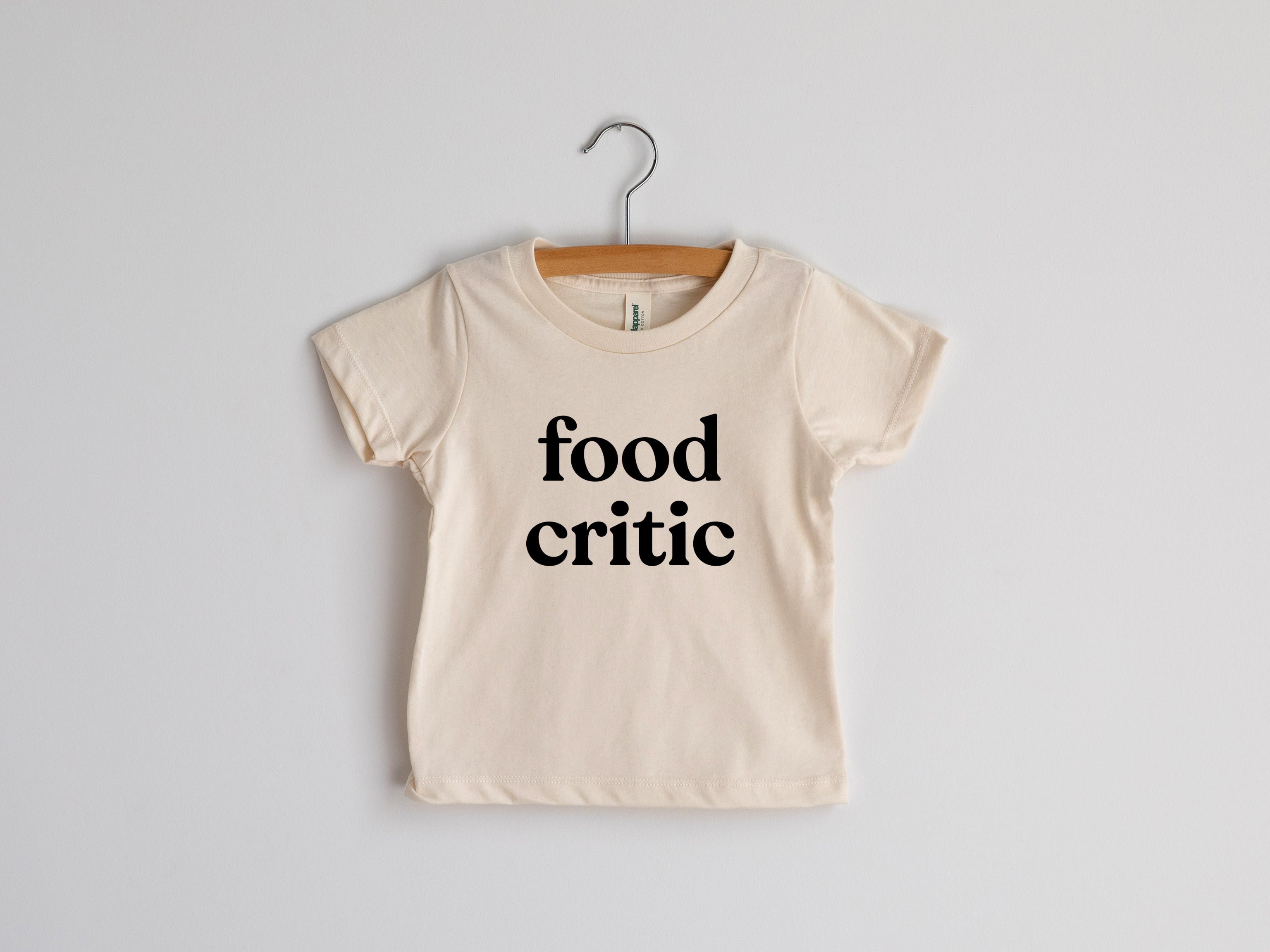 Food Critic Cream Organic Baby & Kids Tee