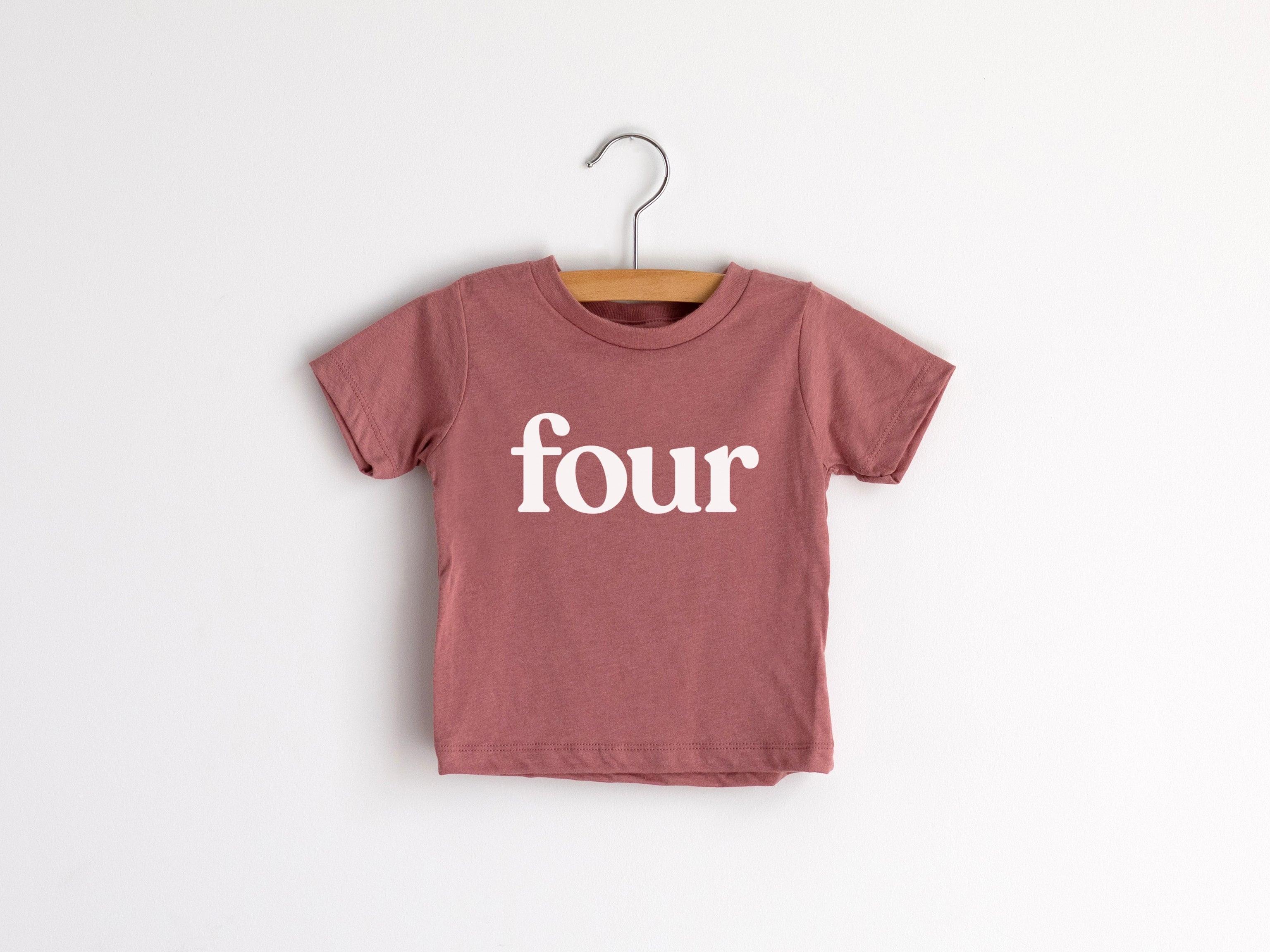 Four Modern Birthday Shirt Kids Tee