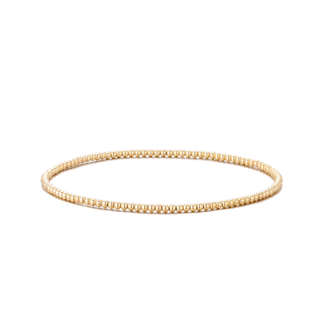 2MM Gold Ball Bracelet