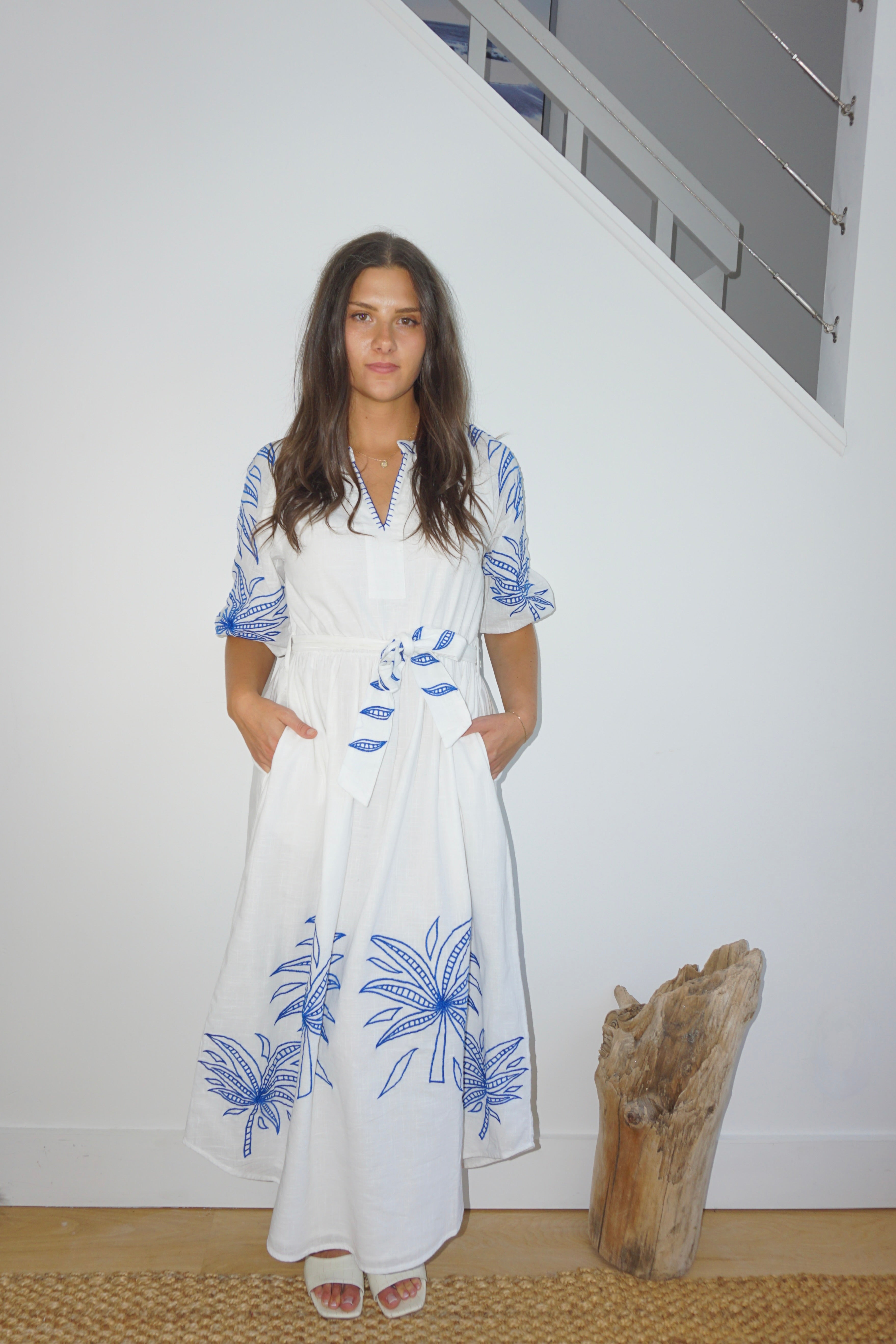 Frankie Dress in Blue Abs Palm