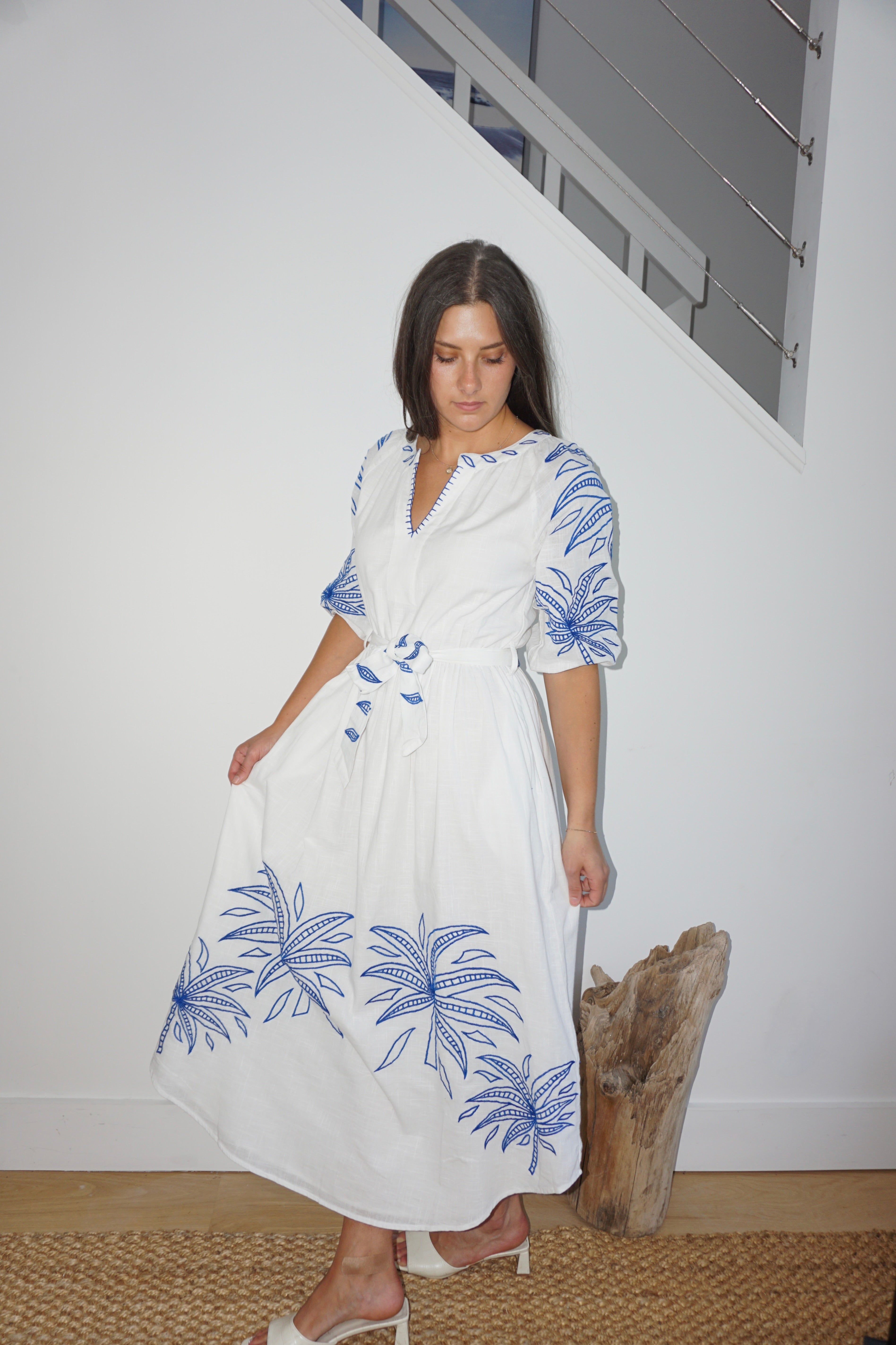 Frankie Dress in Blue Abs Palm