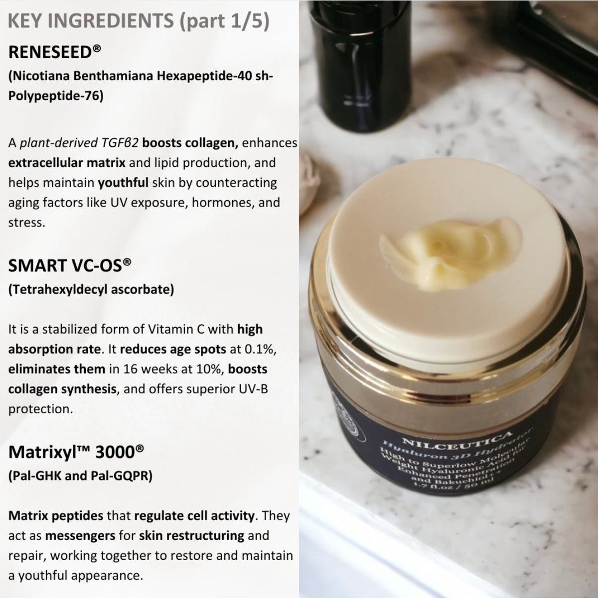 Hyaluron 3D Hydrator Multi Lamellar Emulsion The Advanced Response Face and Neck Cream-Serum with Matrixyl 3000 and Argireline Amplified