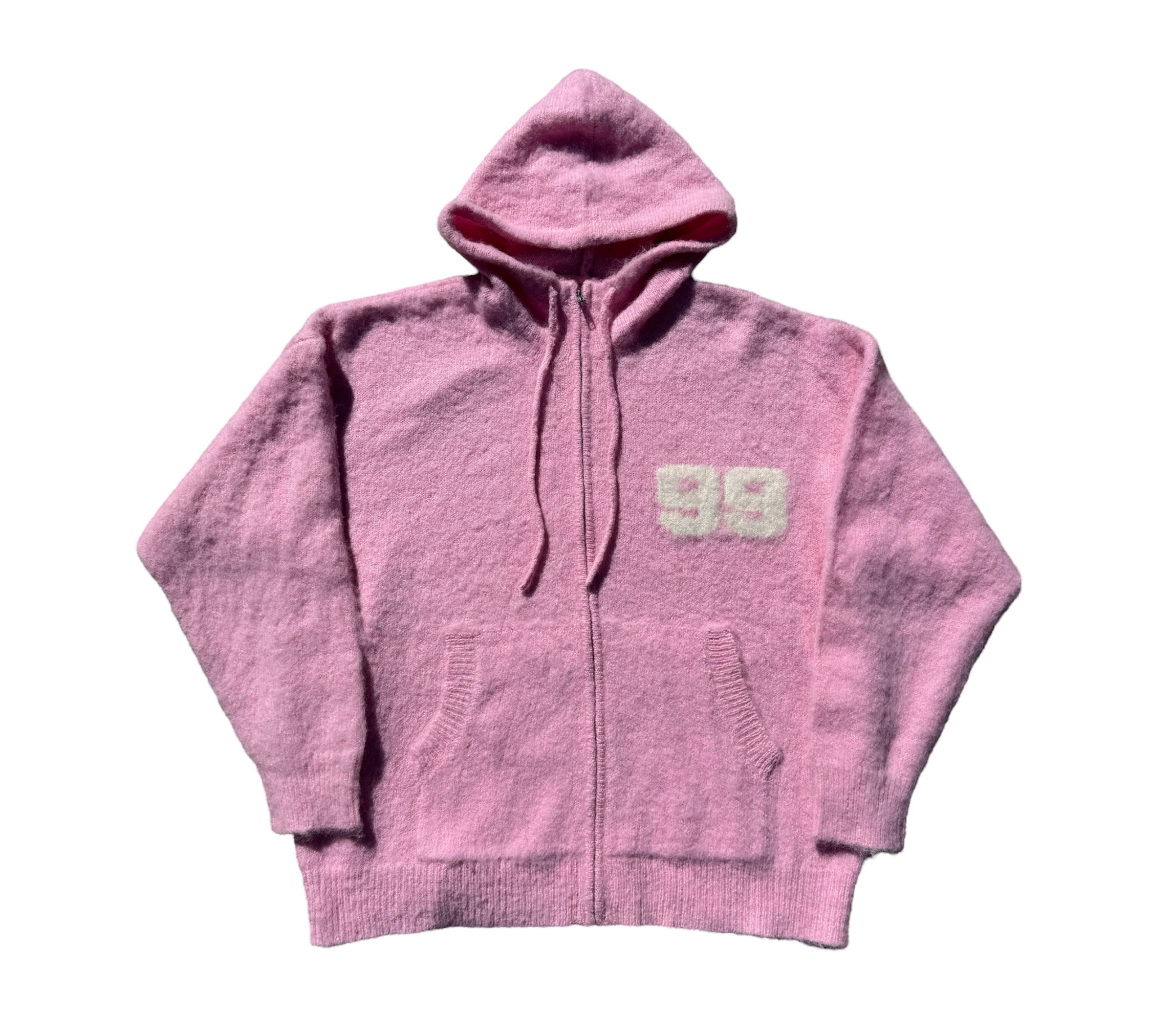 Mohair Zip Up Pink