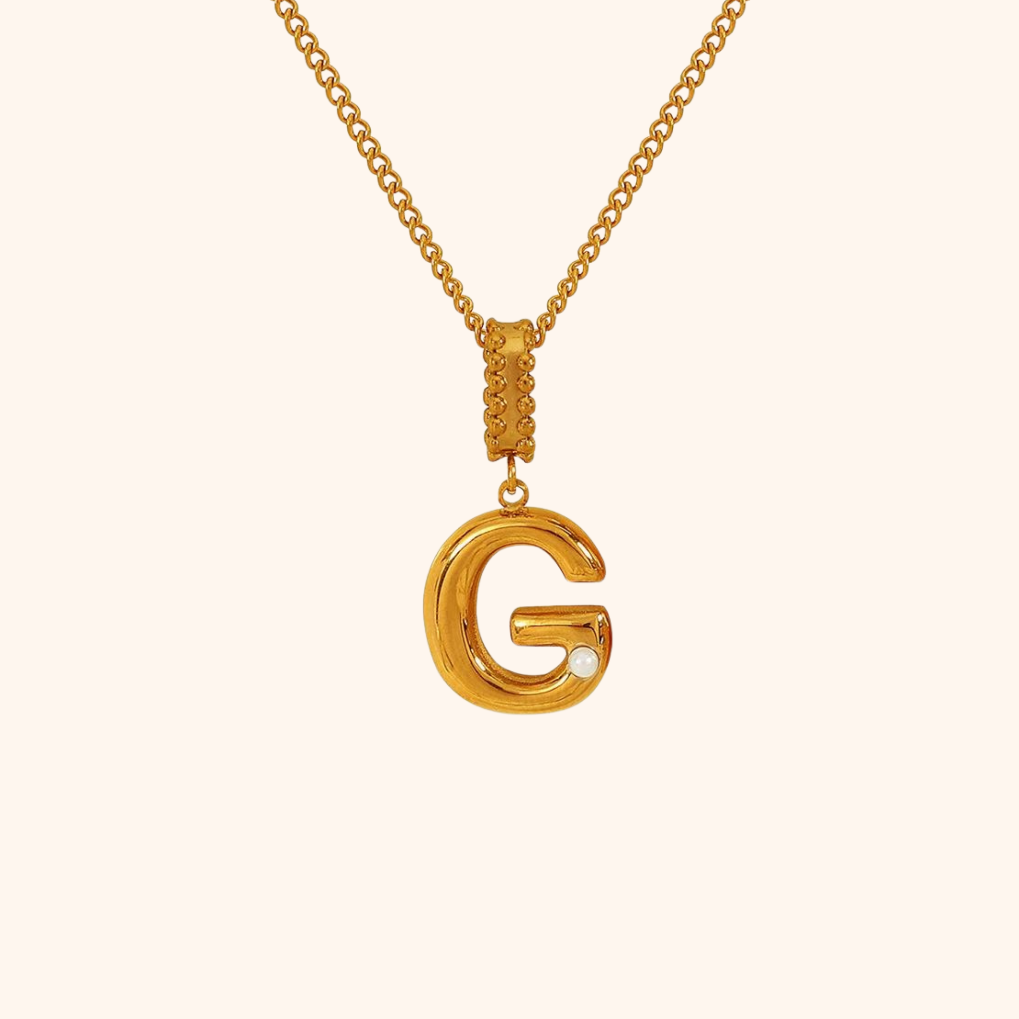 Pearl Initial Necklace