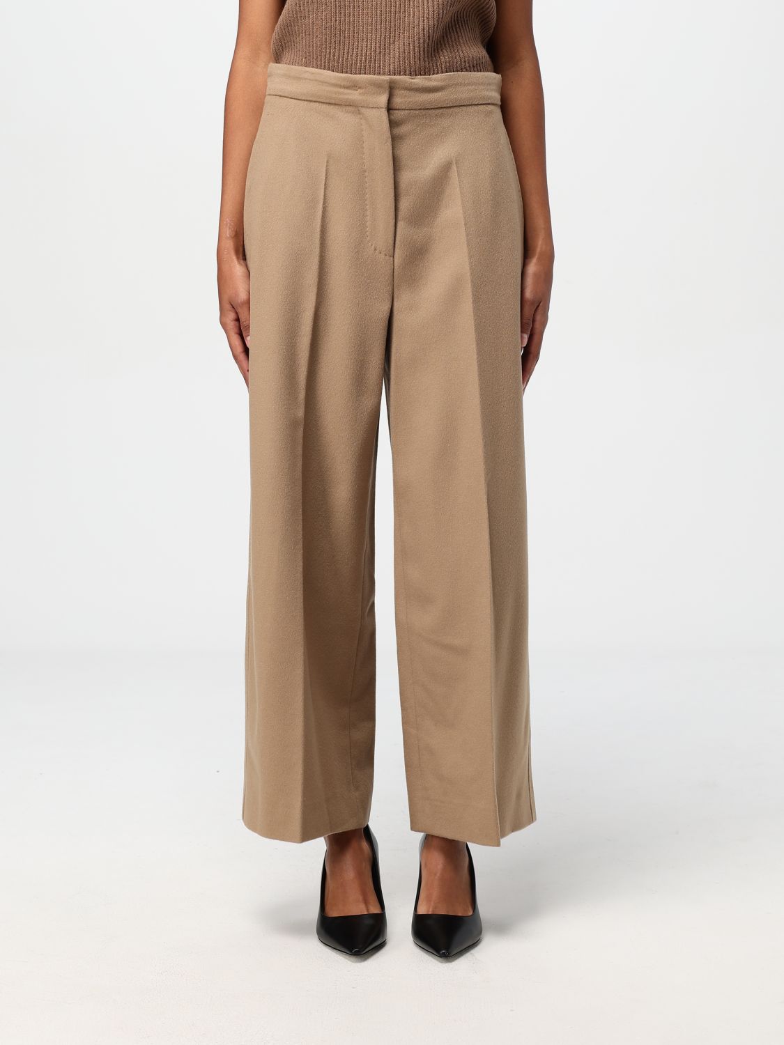 Max Mara Studio Pants Woman Camel