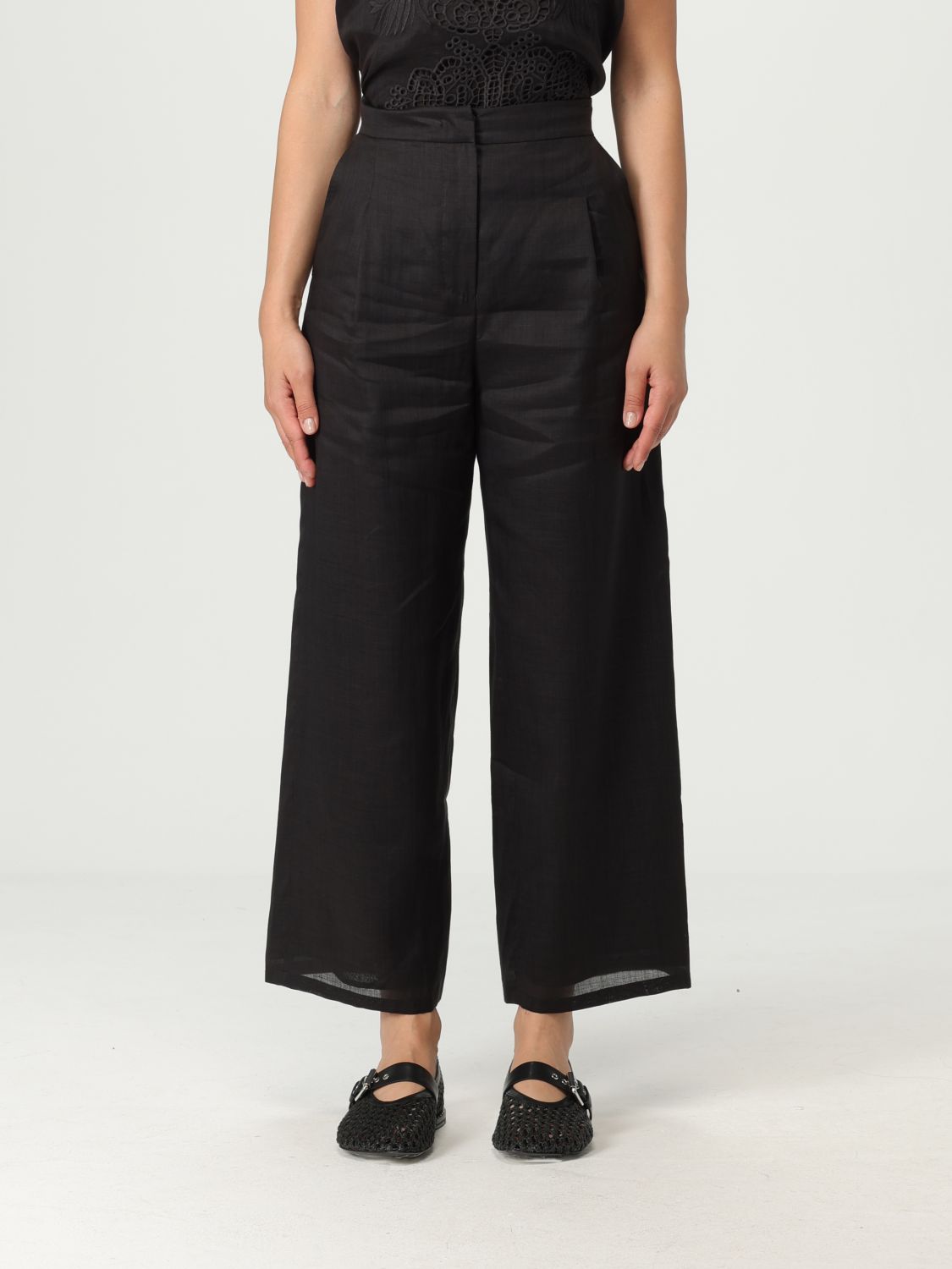 Max Mara Studio Pants Woman Black