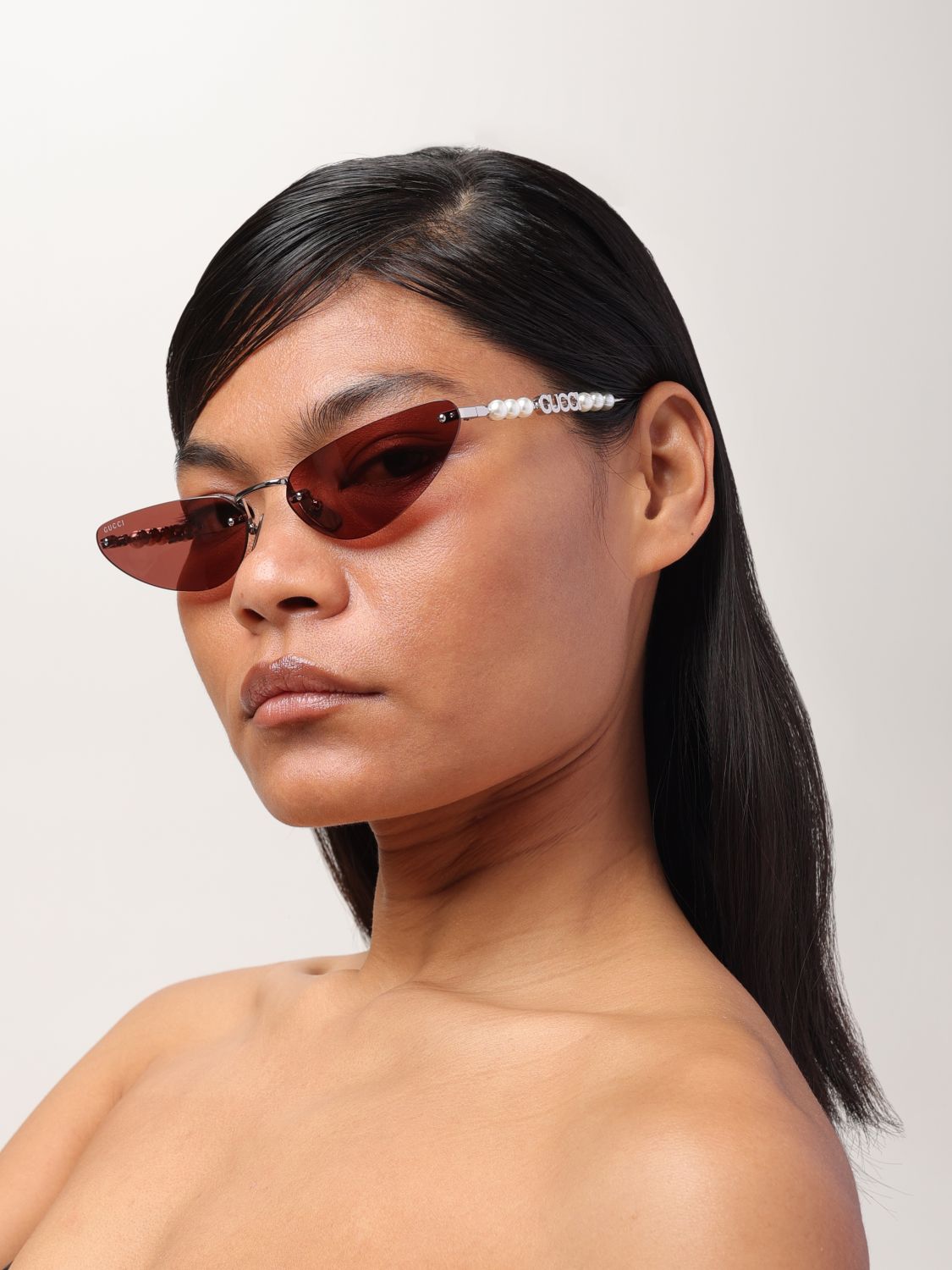 Gucci Sunglasses Woman Silver