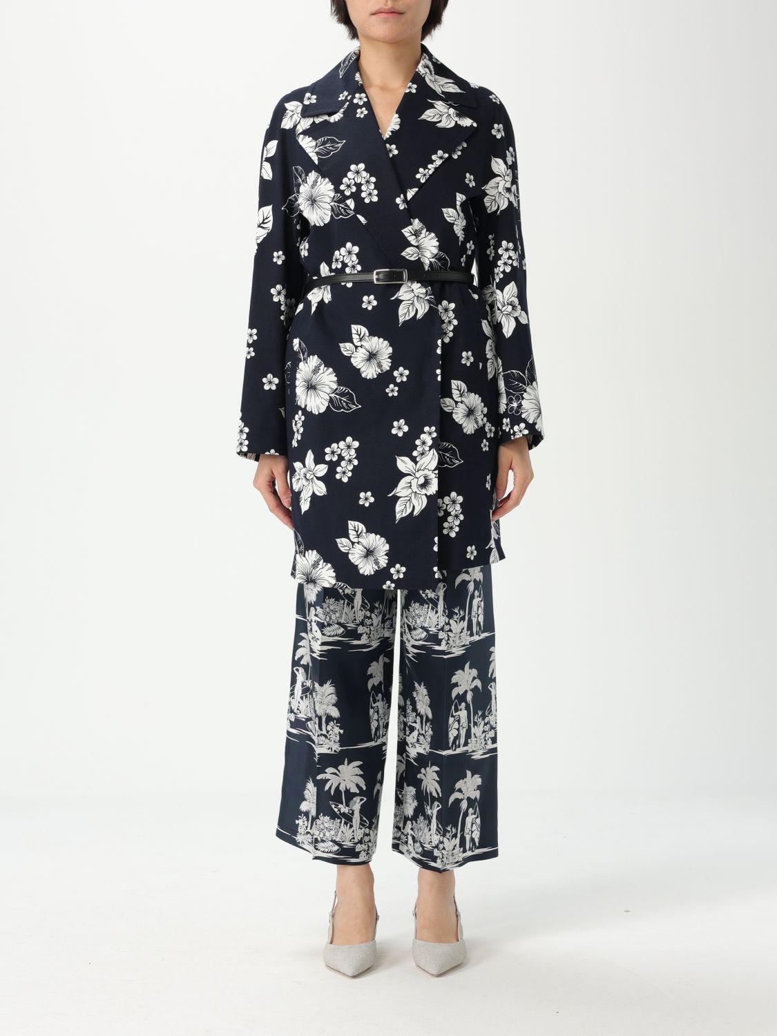 Max Mara Studio Coat Woman Blue