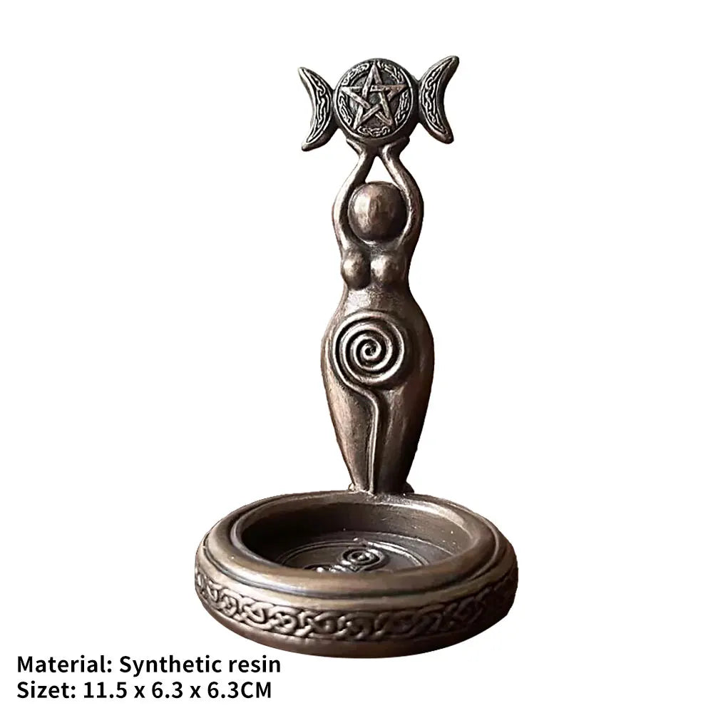 Goddess Triple Moon Candle Holder