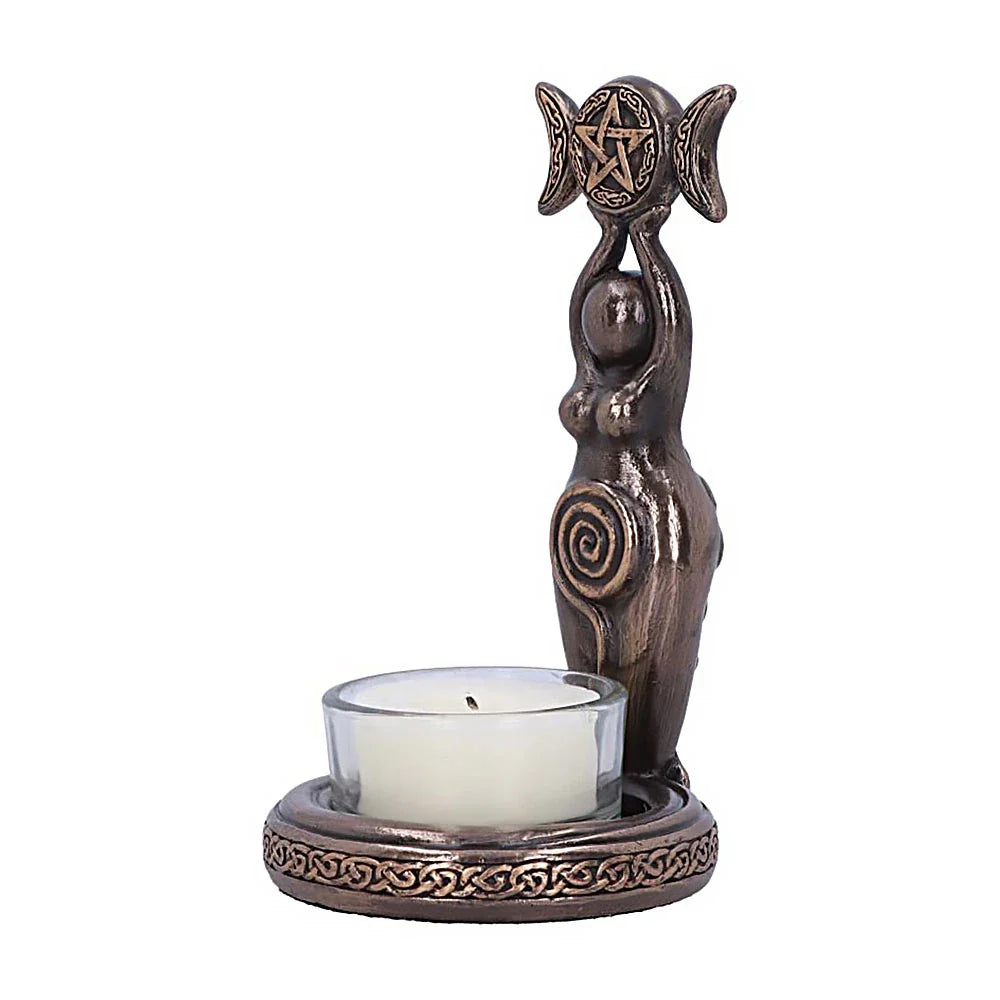 Goddess Triple Moon Candle Holder
