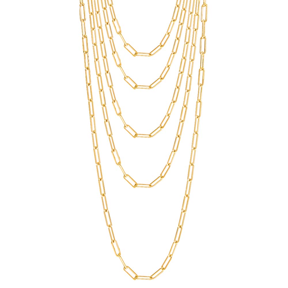  Large Paperclip Link Necklace - Adina's Jewels