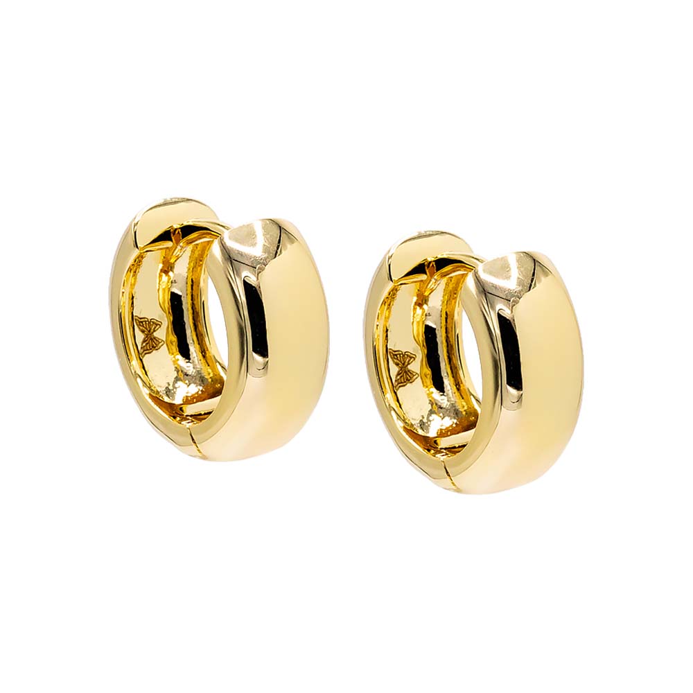 Gold Wide Huggie Earring - Adina's Jewels