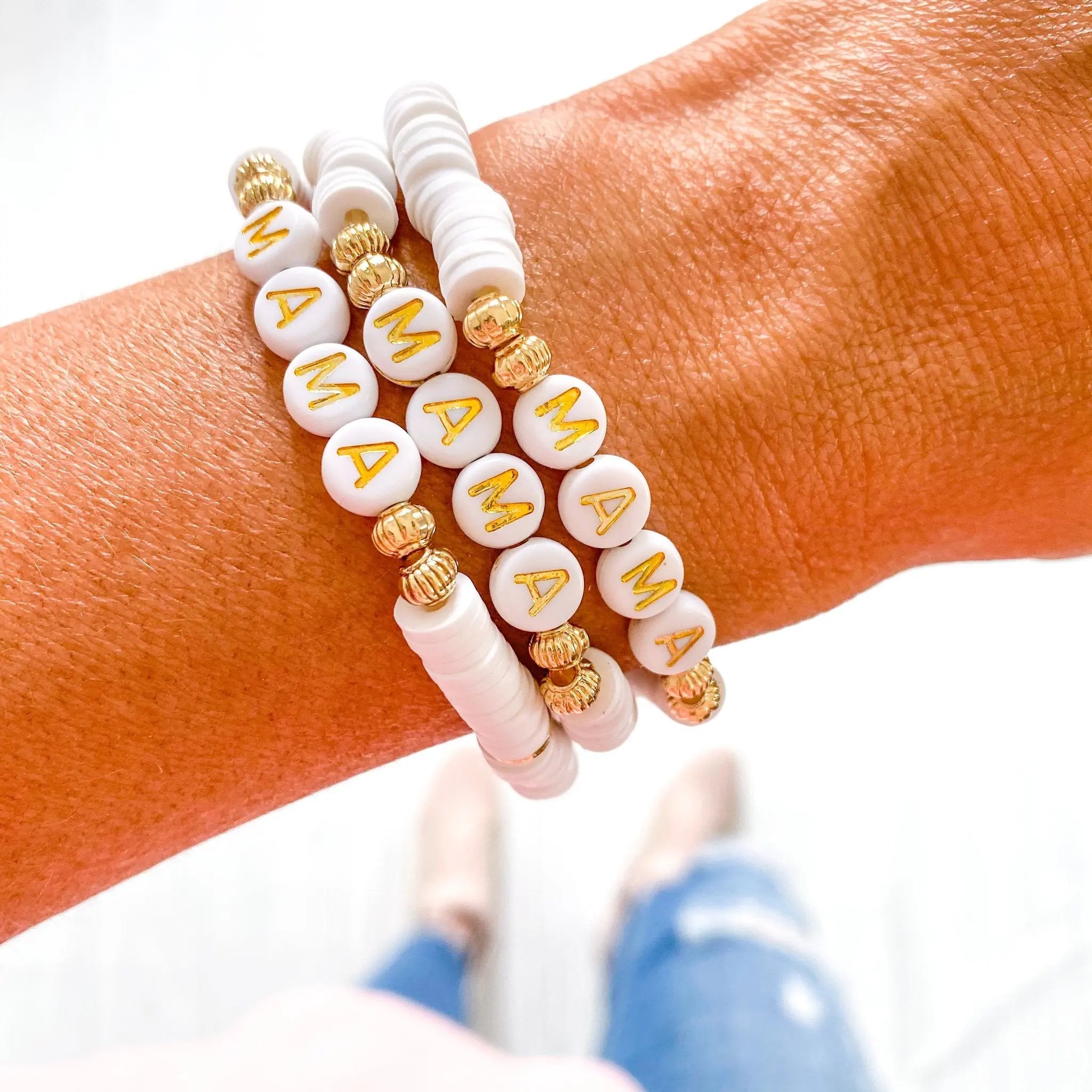 Mama Heishi Bracelet by Savvy Bling