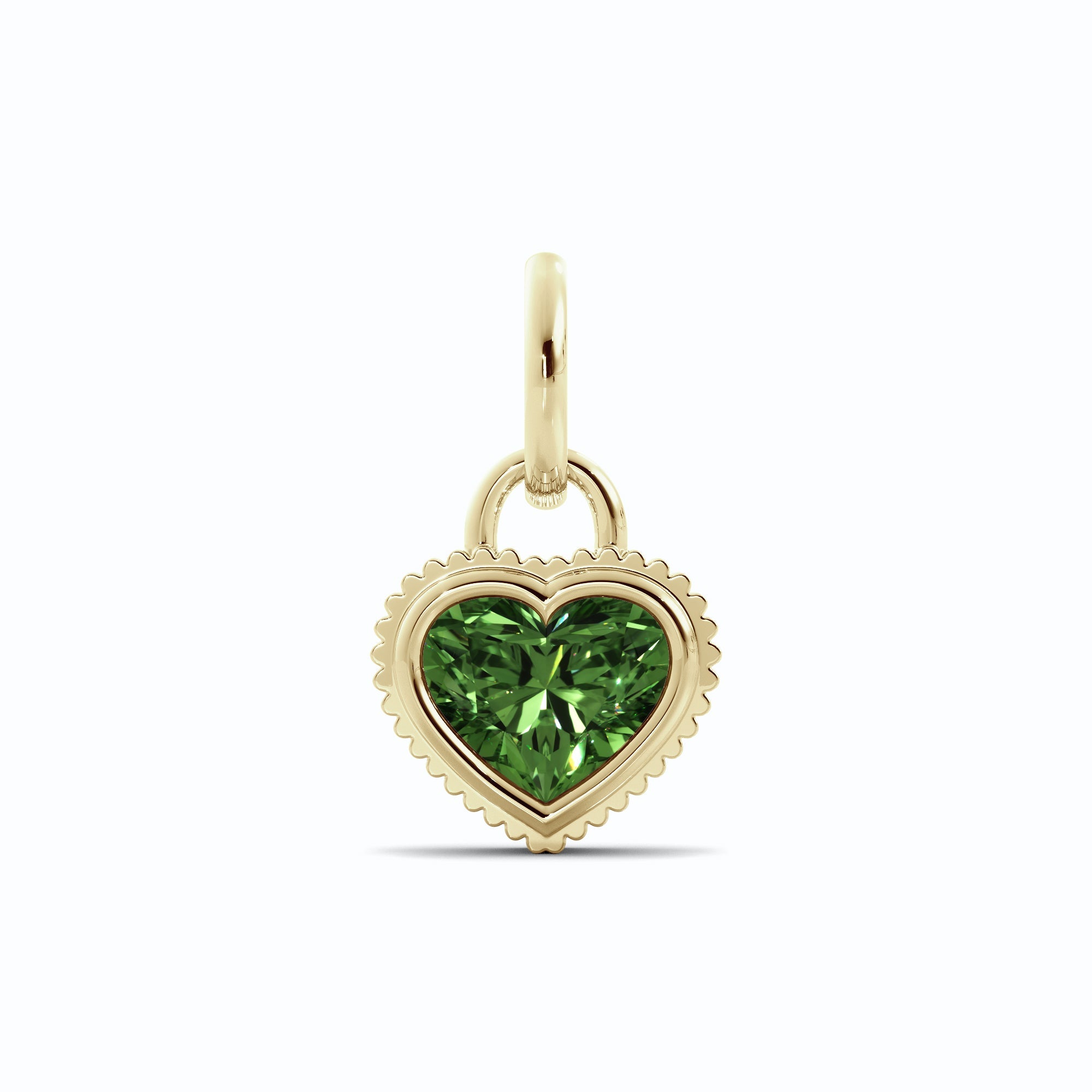 Green Heart Diamond Charm