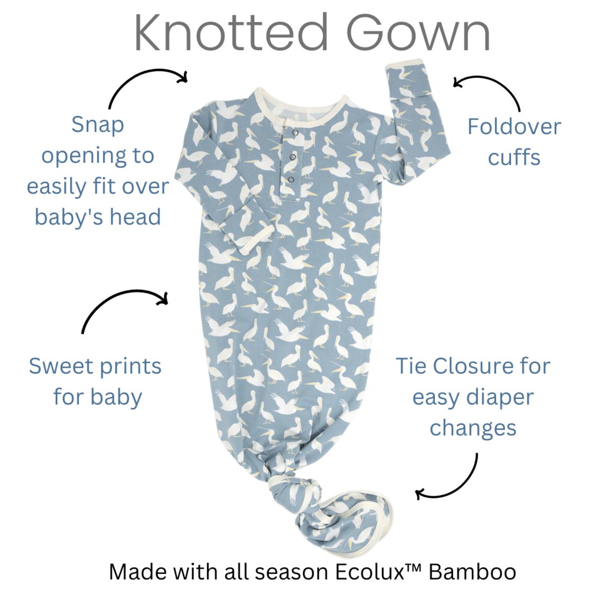 Knotted Gown - Pink Basketweave