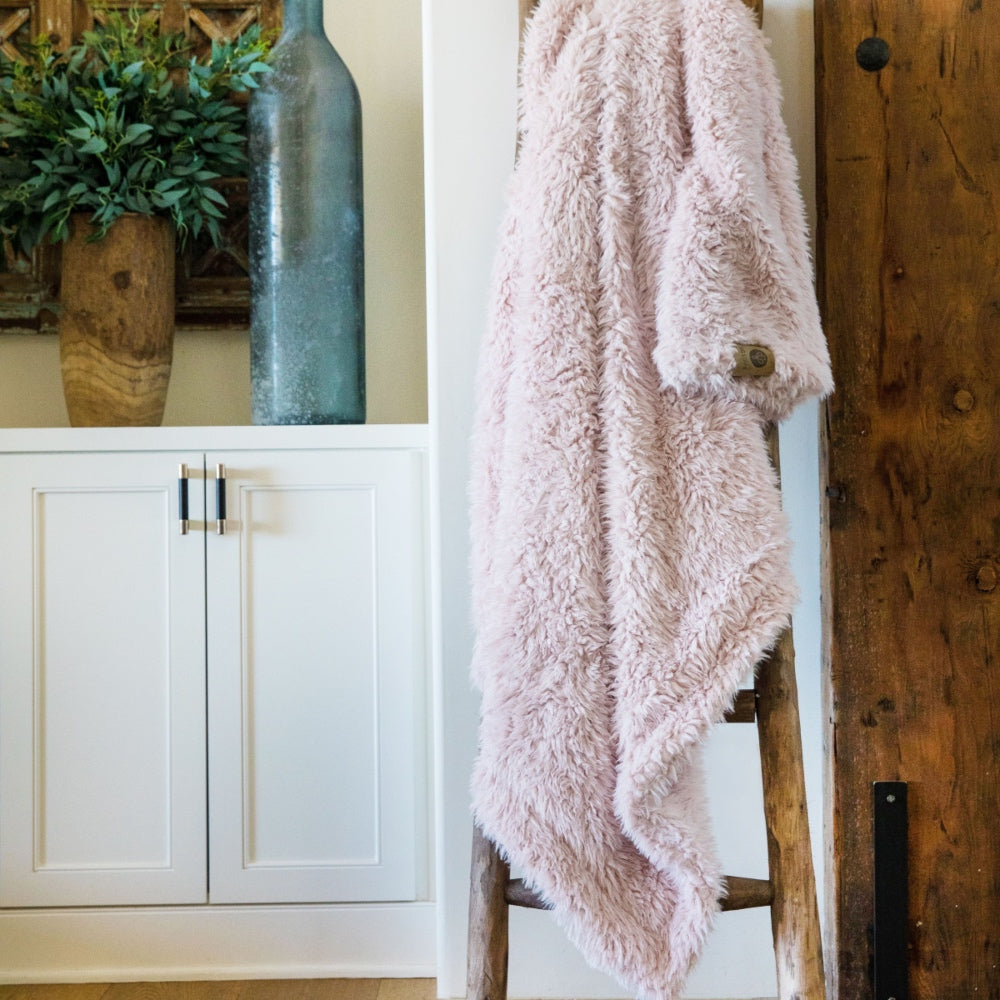 ANGEL PLUSH BLANKET | BIG - DUSTY PINK-1