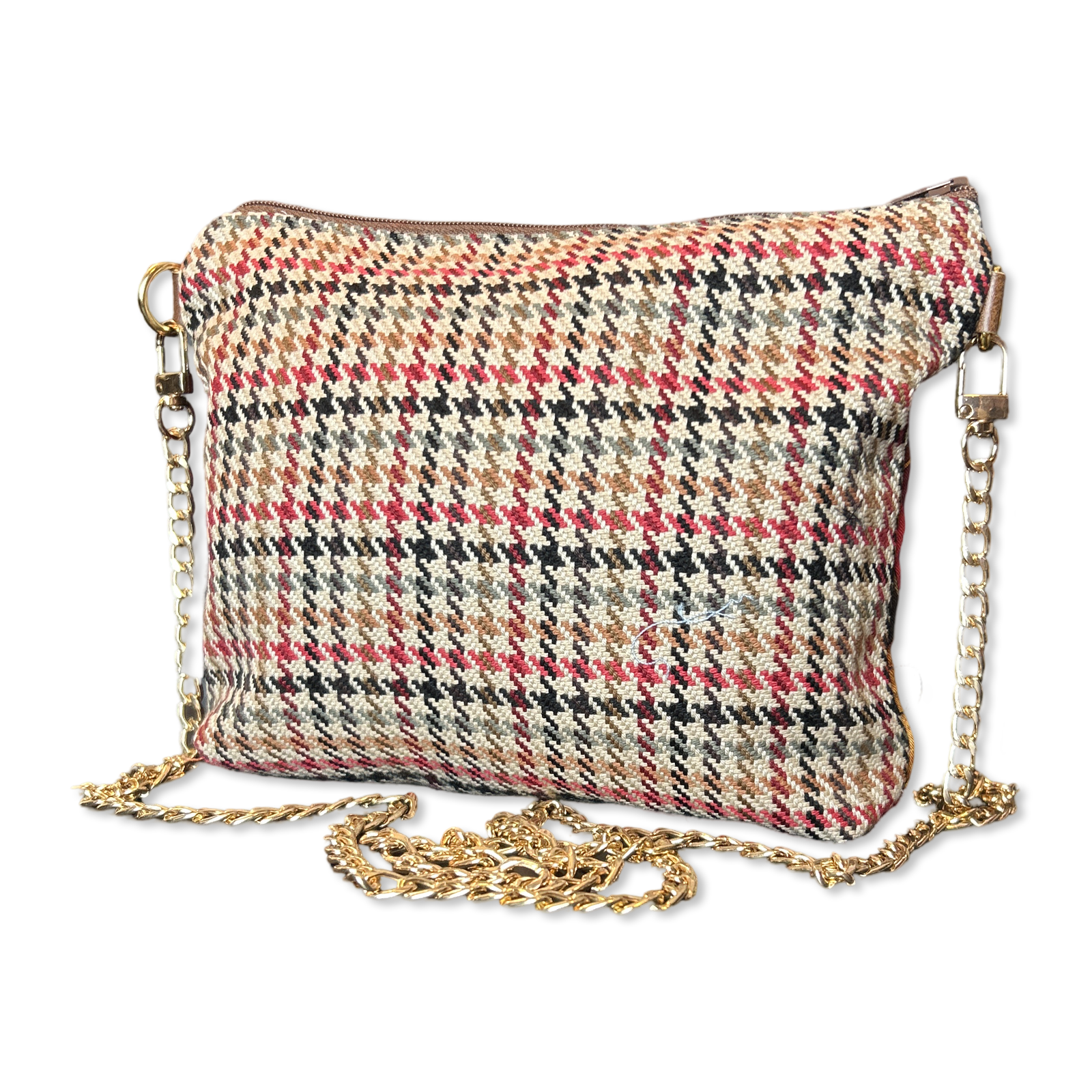 Harness Red Vintage Silk Scarf Crossbody Bag