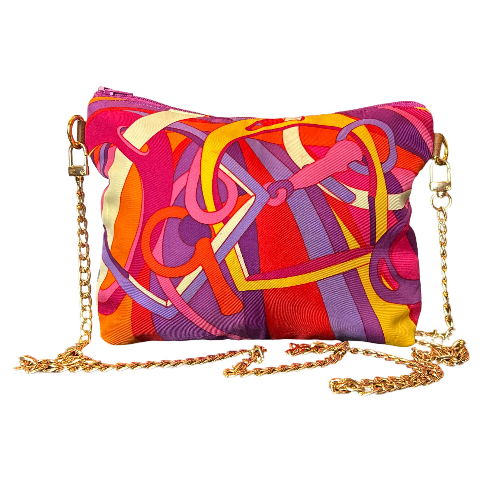 Pop Art Equestrian Vintage Silk Scarf Crossbody Bag