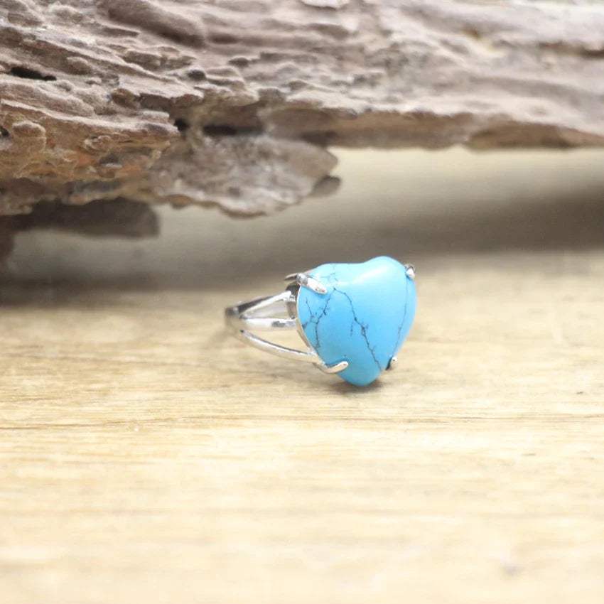 Crystal Heart Rings