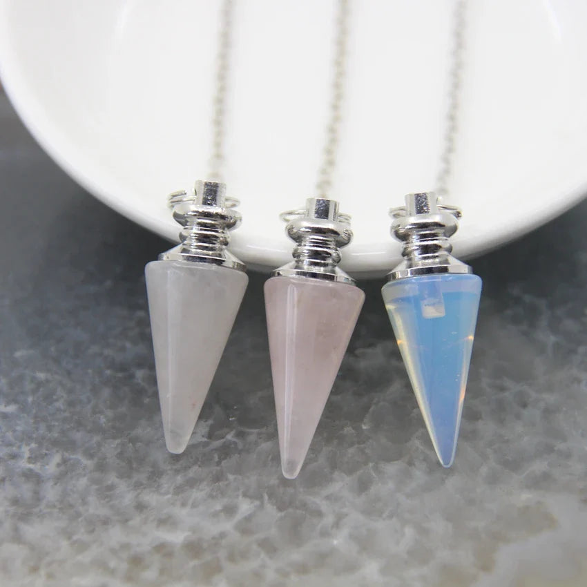 Silver Crystal Pendulums