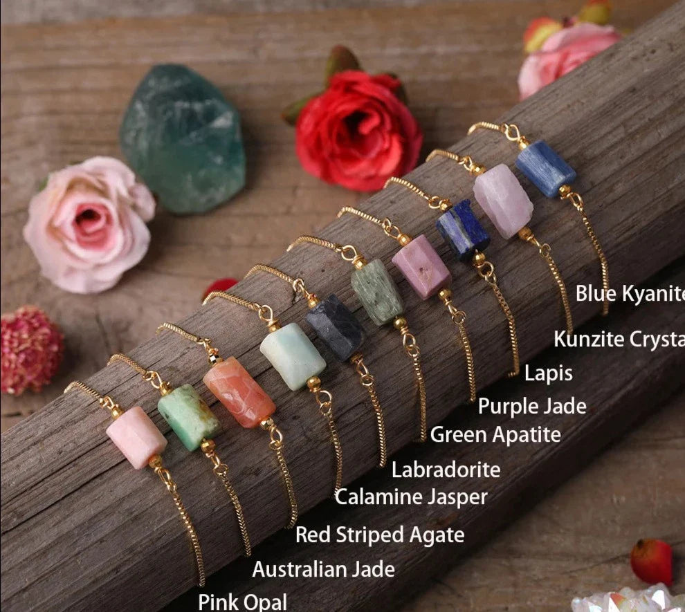 Chunky Assorted Crystal Gold Bracelets