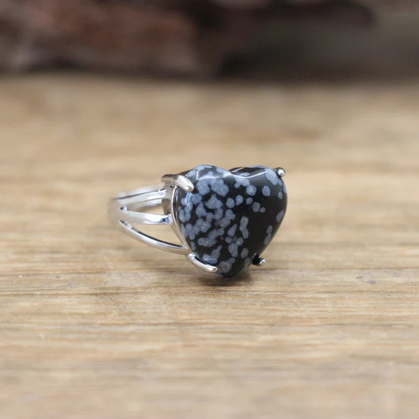 Crystal Heart Rings