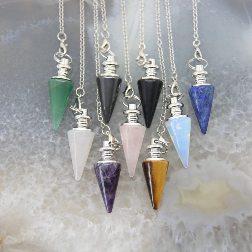Silver Crystal Pendulums