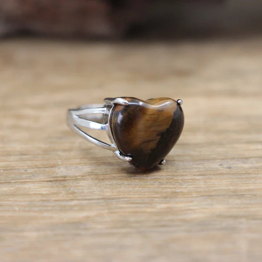 Crystal Heart Rings