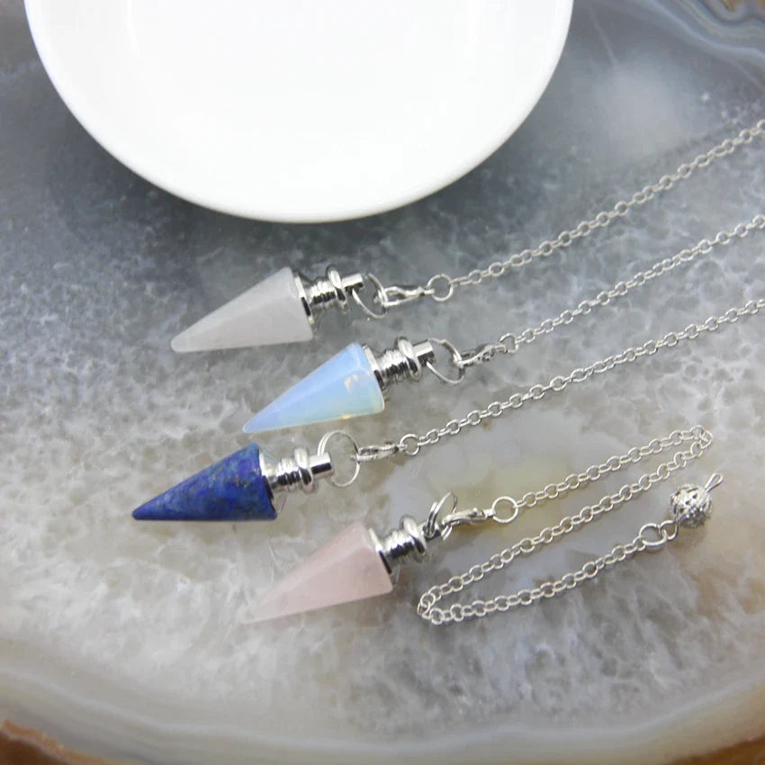 Silver Crystal Pendulums