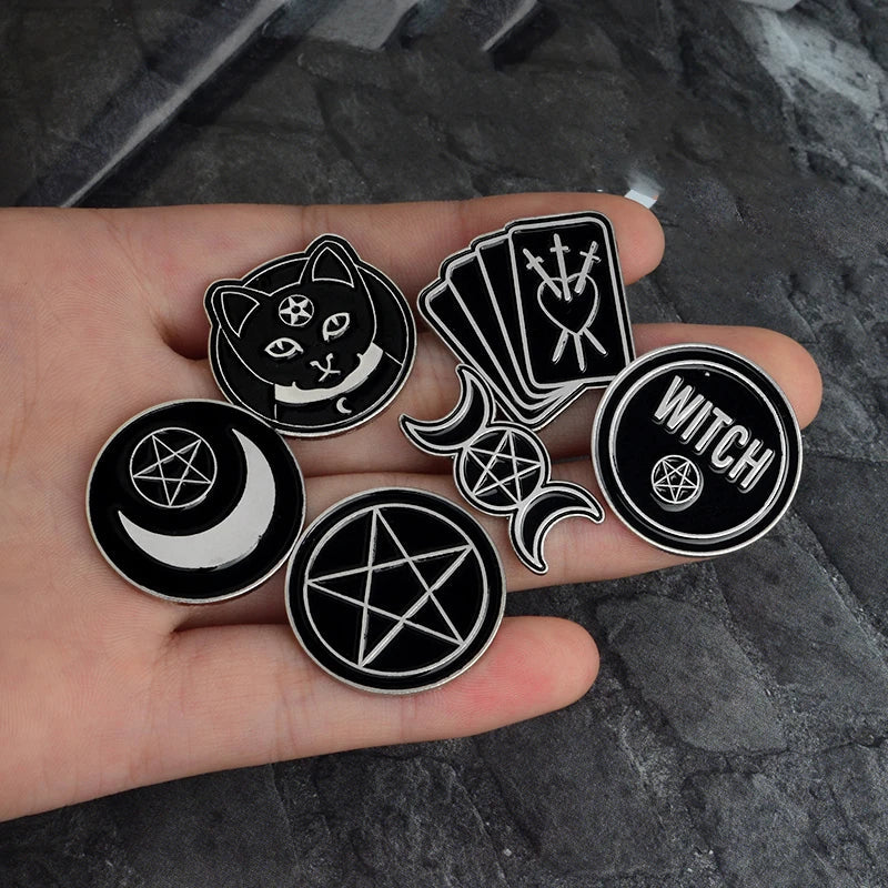 Black & White Witchy Pins