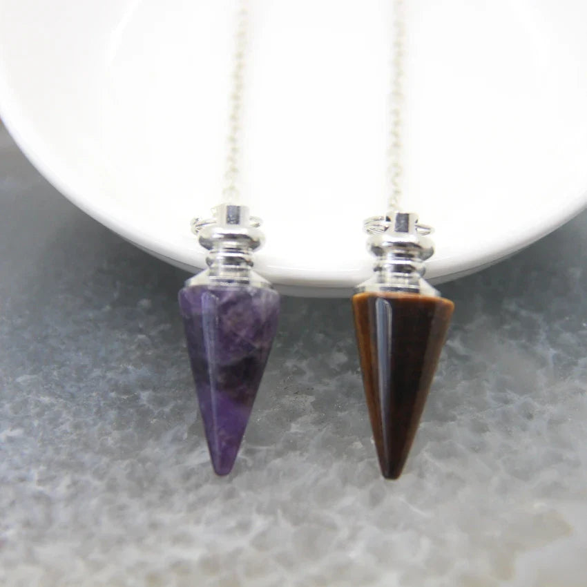 Silver Crystal Pendulums