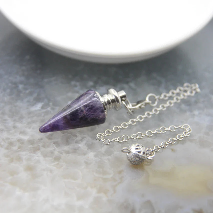Silver Crystal Pendulums