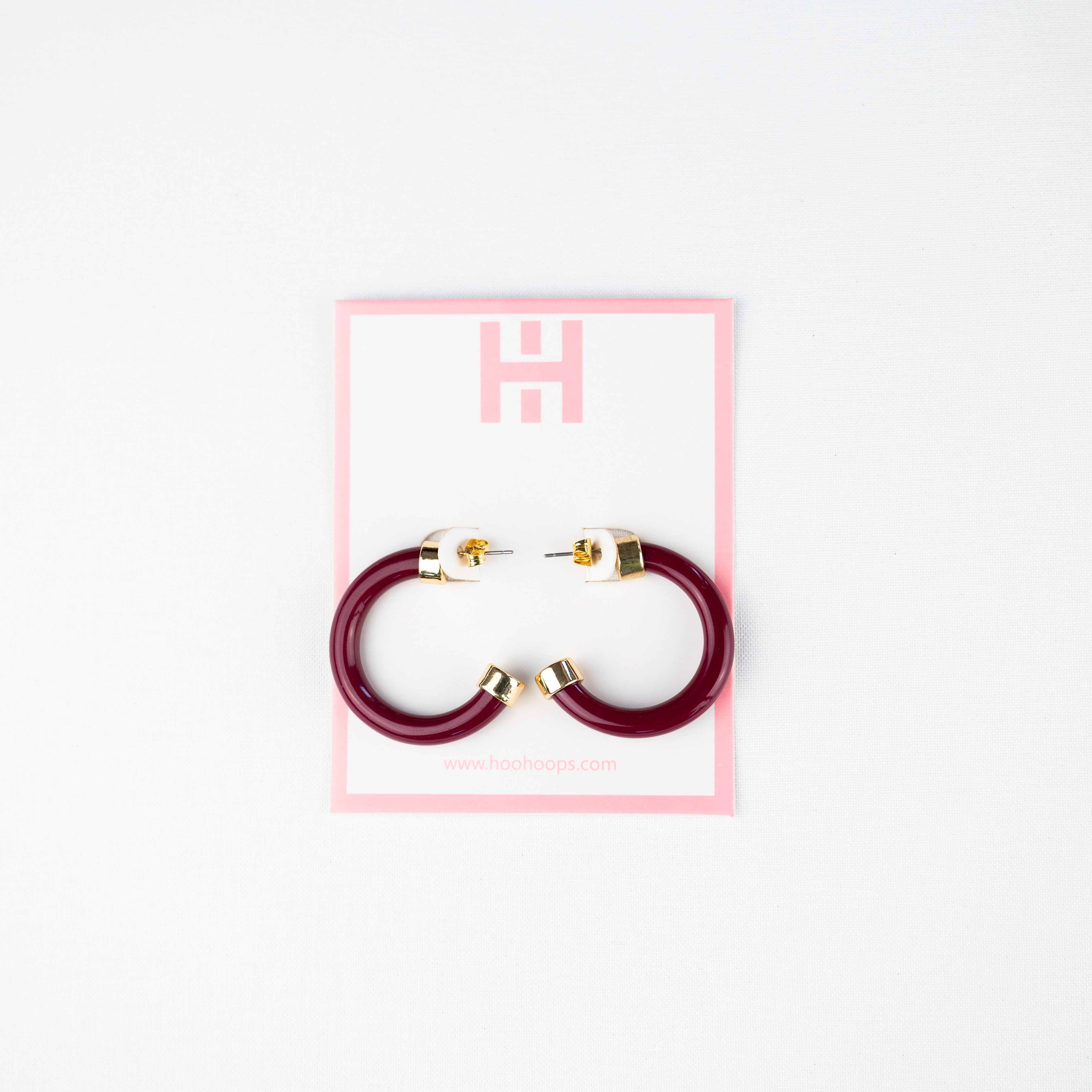Mini Hoops - Maroon