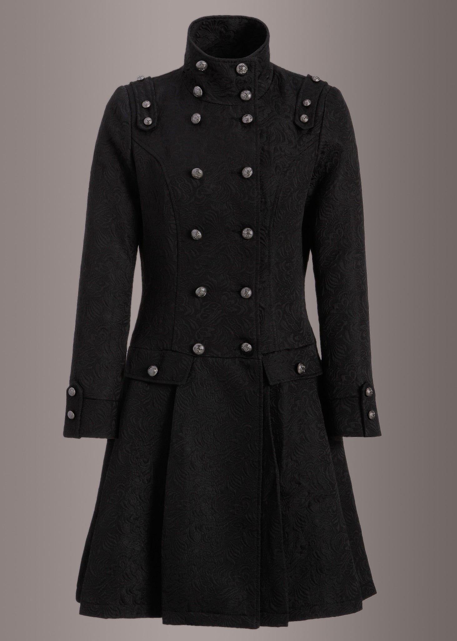 Gothic Brocade Coat Jacket with Buttons