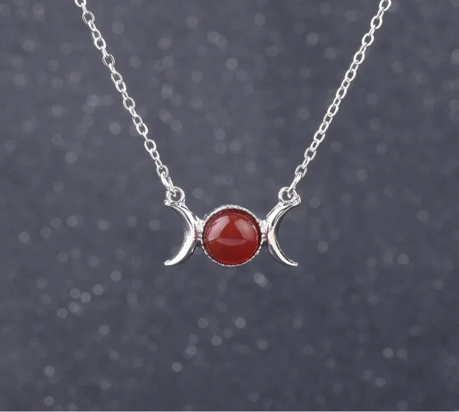 Triple Moon Crystal Necklaces